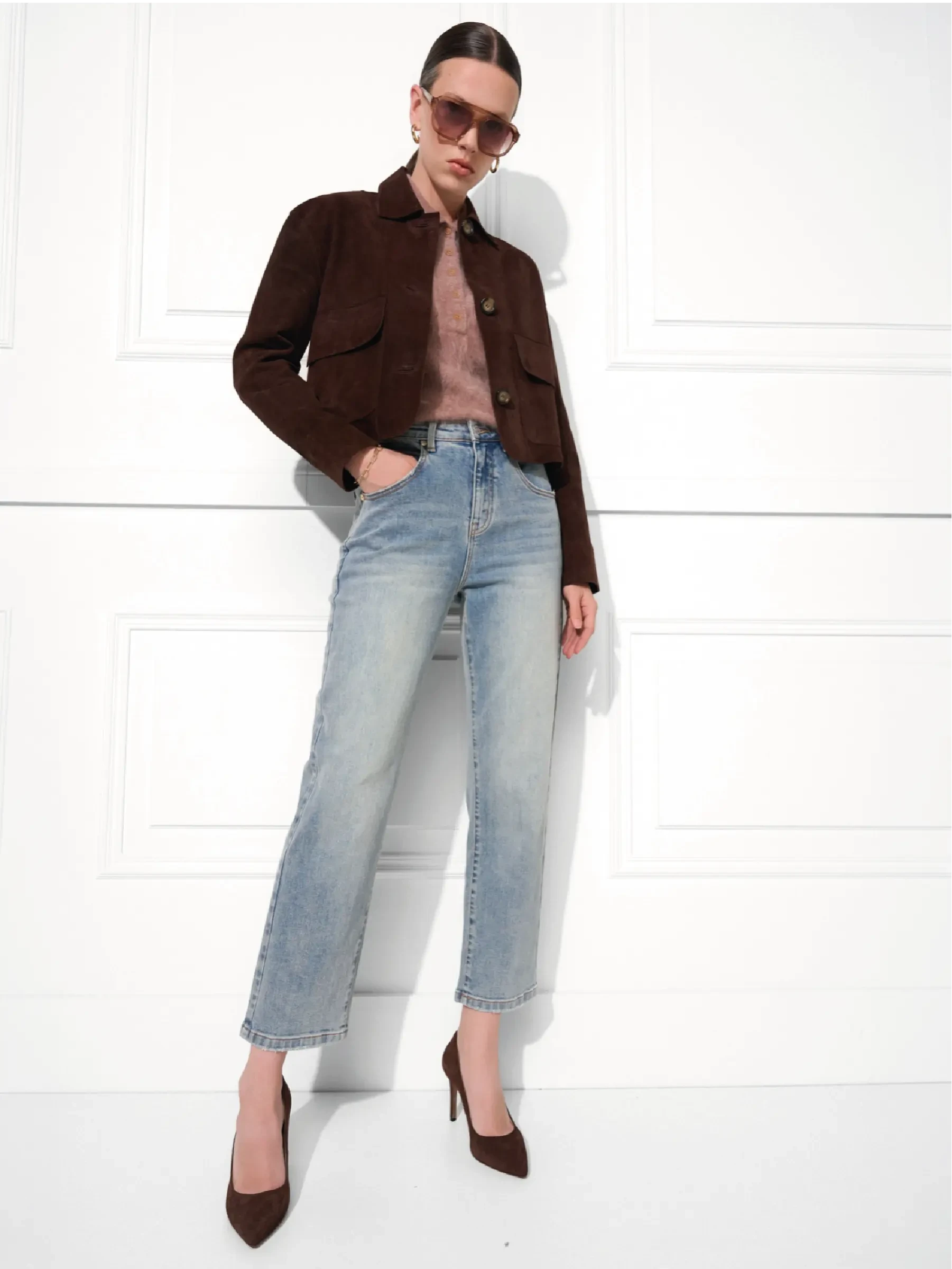 Mom Jeans Dames Mid Rise Blauw Cooper 114
