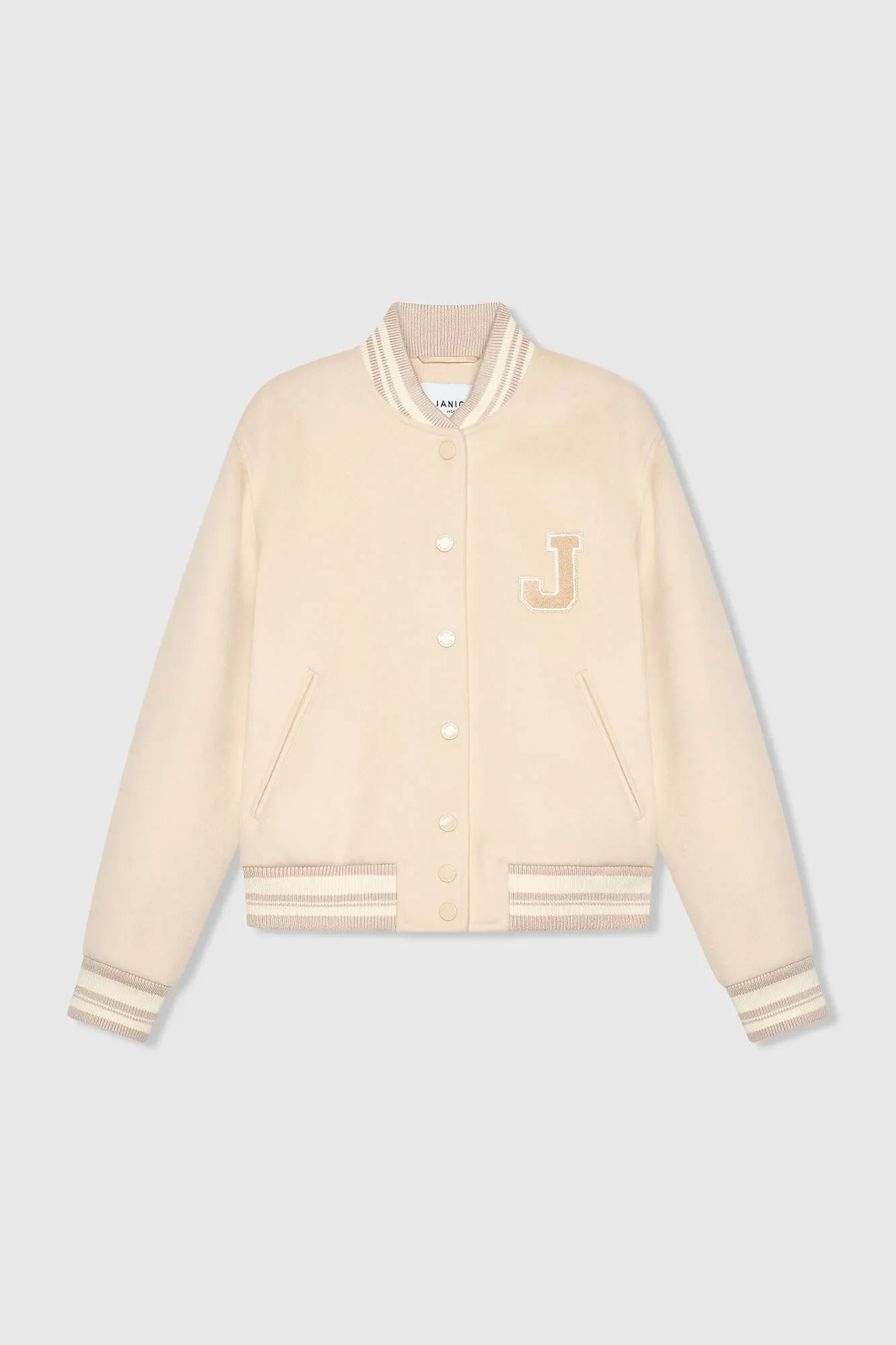 Cashmere Bomberjack Dames Double Face Beige Collin Beige