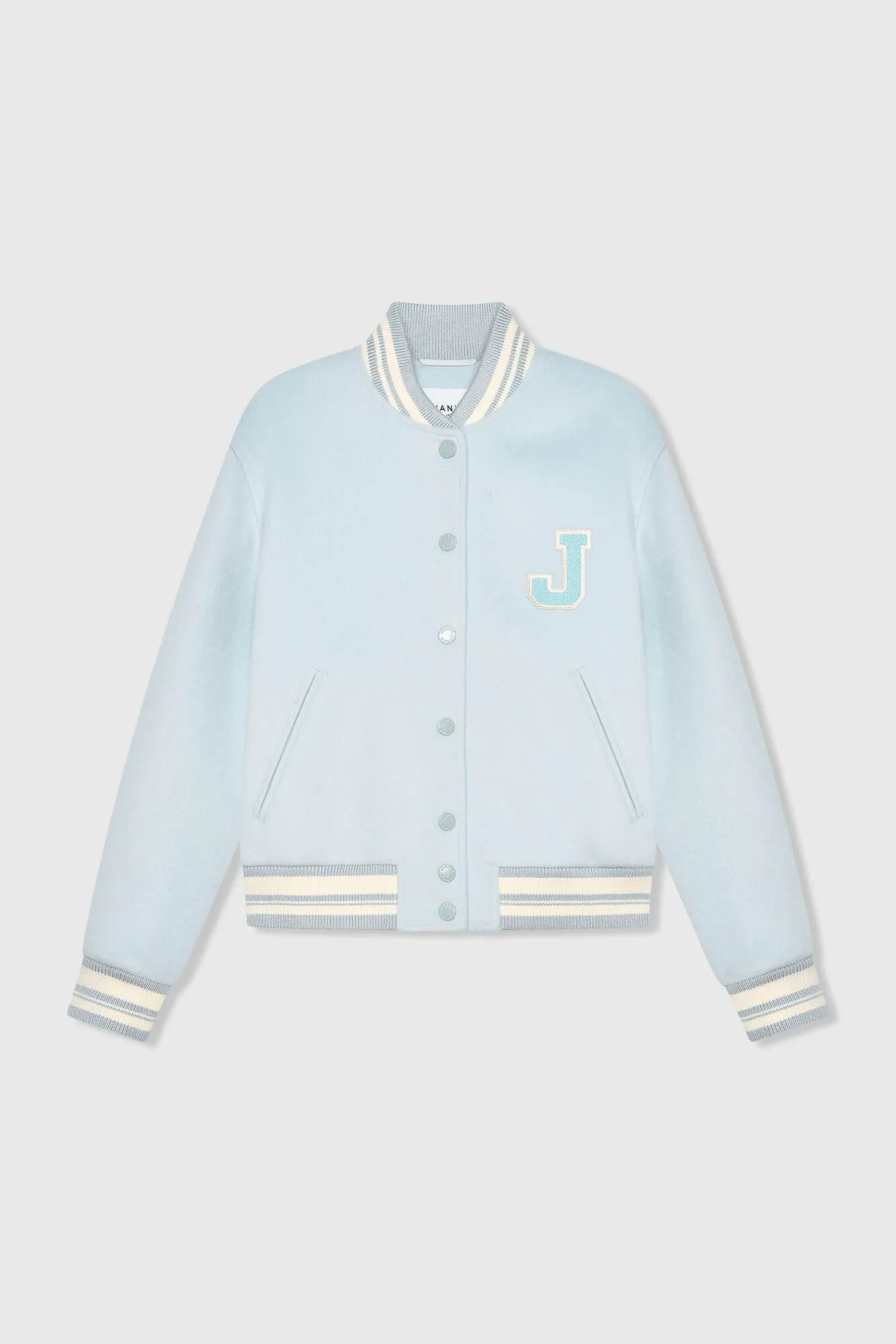 Kaschmir-Bomberjacke für Damen, Double-Face, beige, Collin Blau