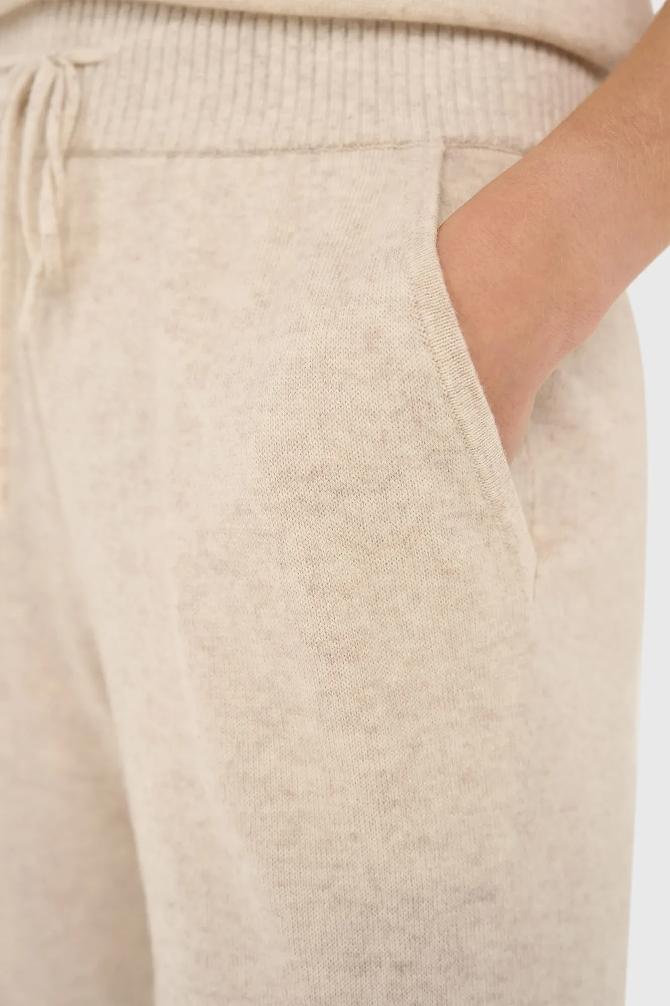 Kaschmirhose mit weitem Bein für Damen, Eldon, Beige