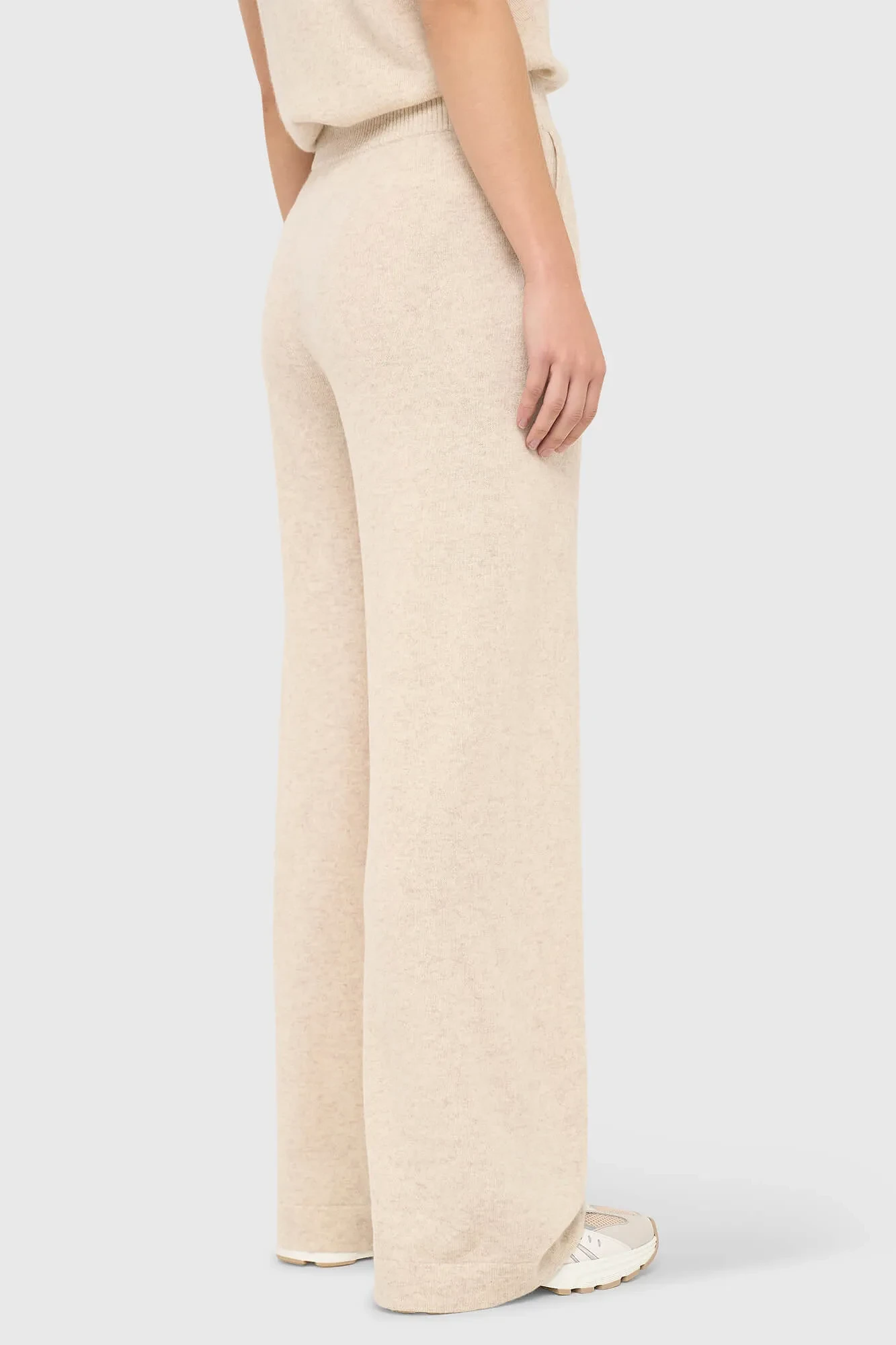 Kaschmirhose mit weitem Bein für Damen, Eldon, Beige