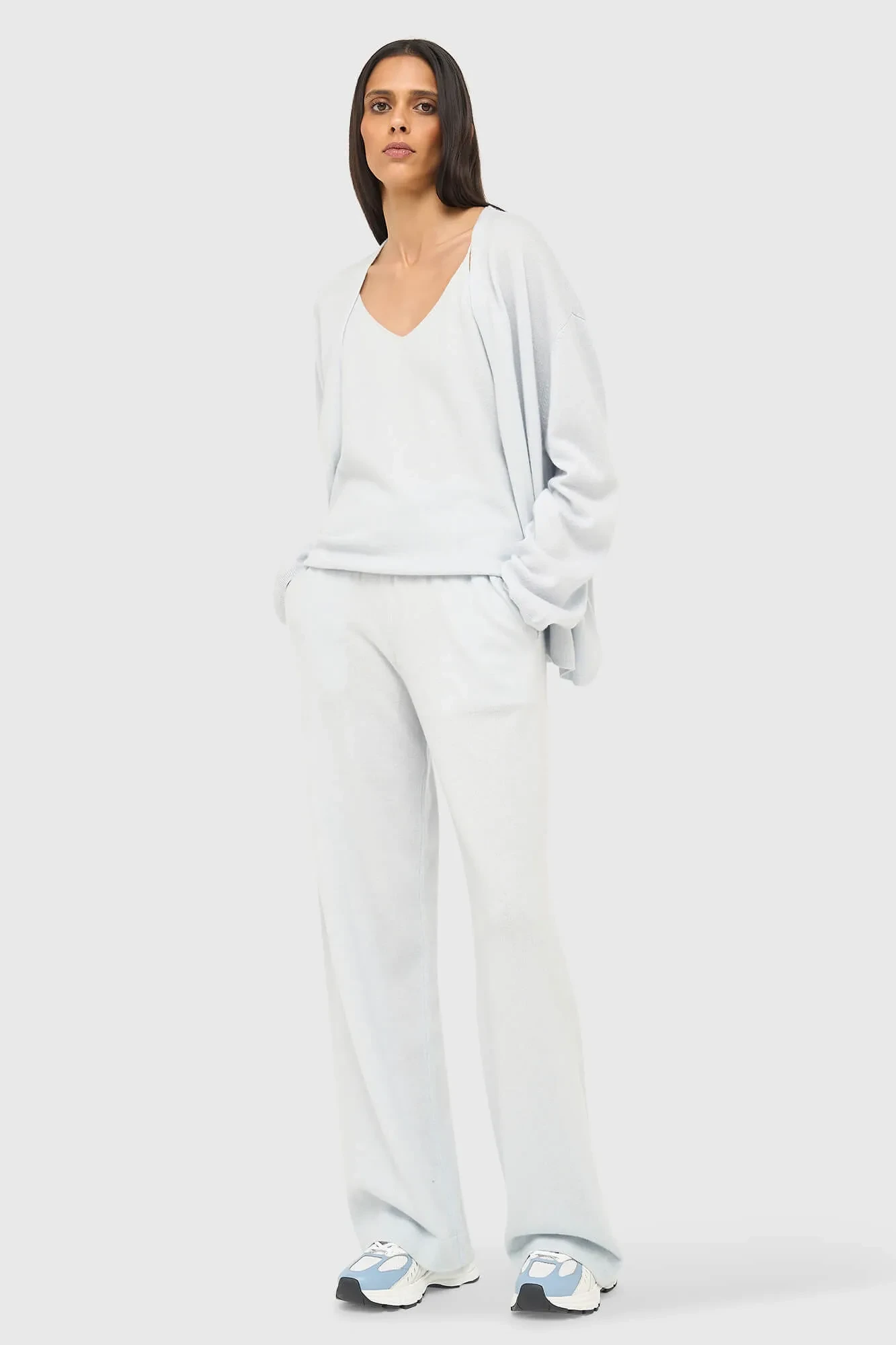 Kaschmirhose mit weitem Bein für Damen, Eldon Blau