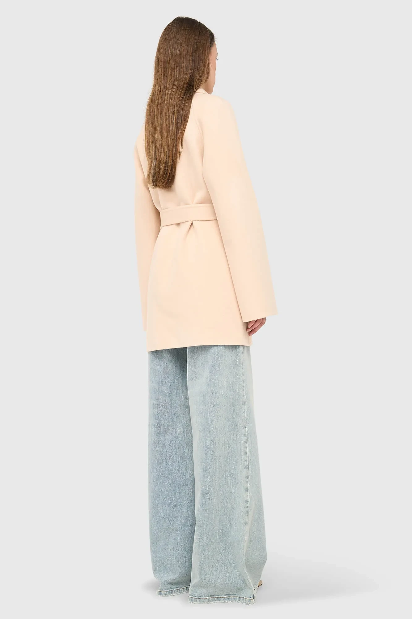 Damenjacke aus Kaschmir, Double-Face, Calvin Peach
