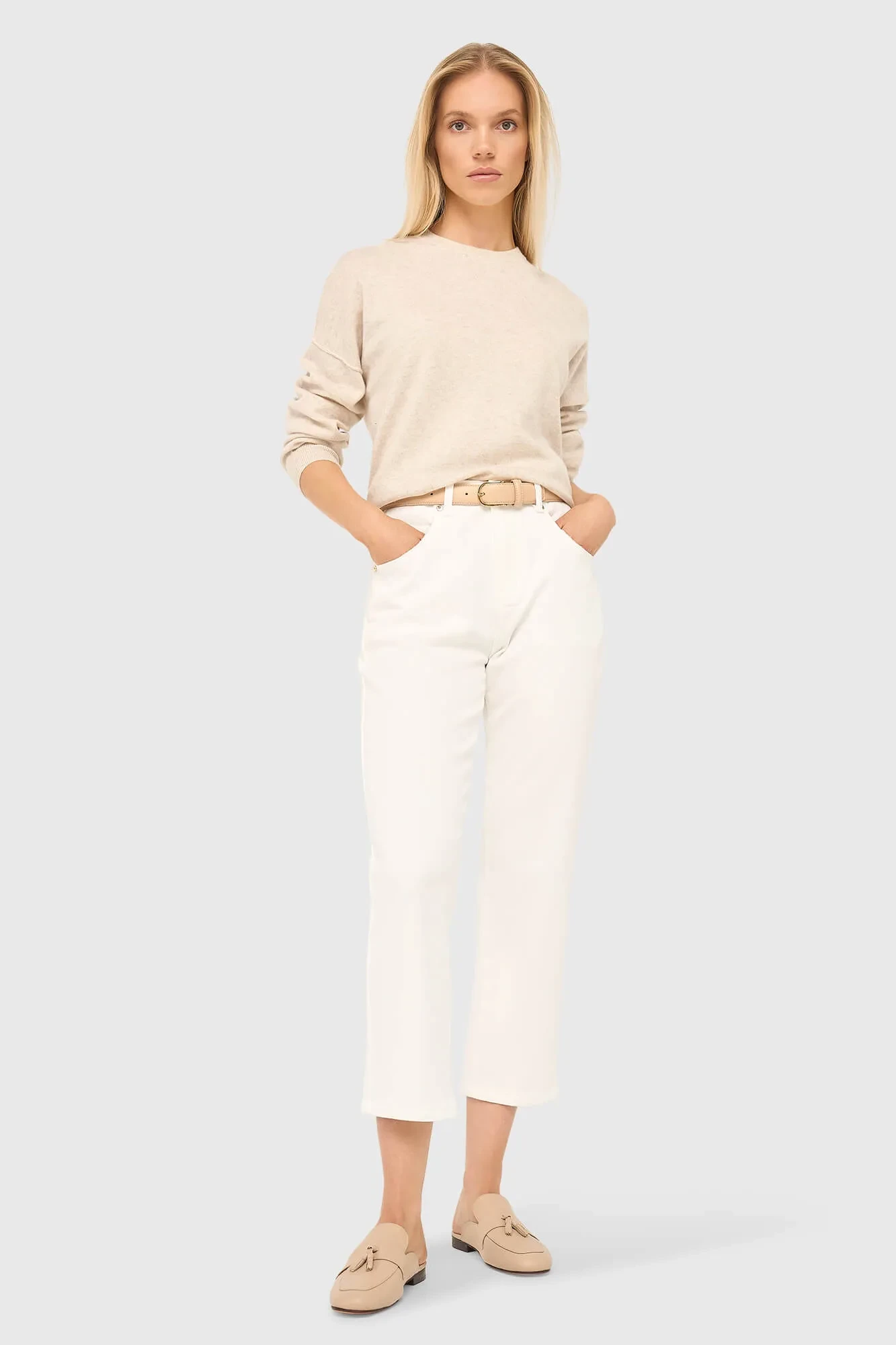 Cashmere Dames Trui Sweater Lewis Beige