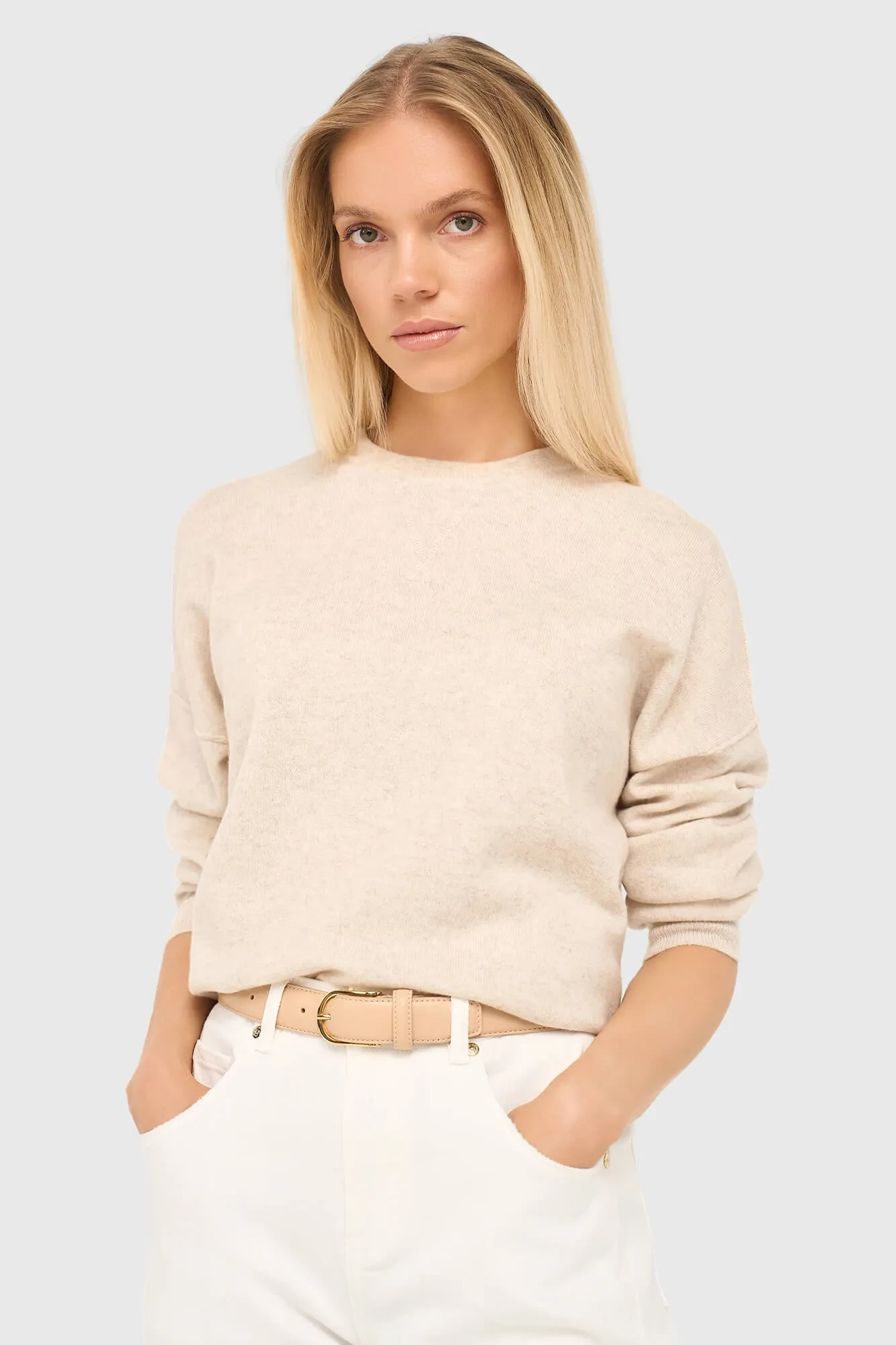 Women's Cashmere Sweater Lewis Beige