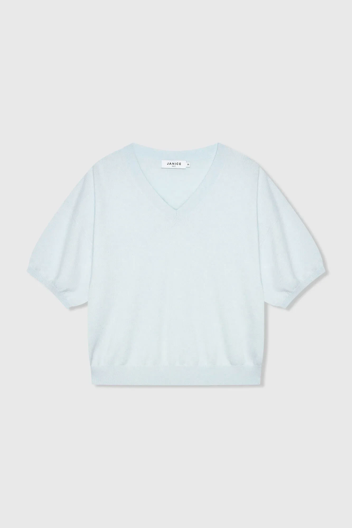 Women's Cashmere V-Neck Romeo Sweater in Light Blue