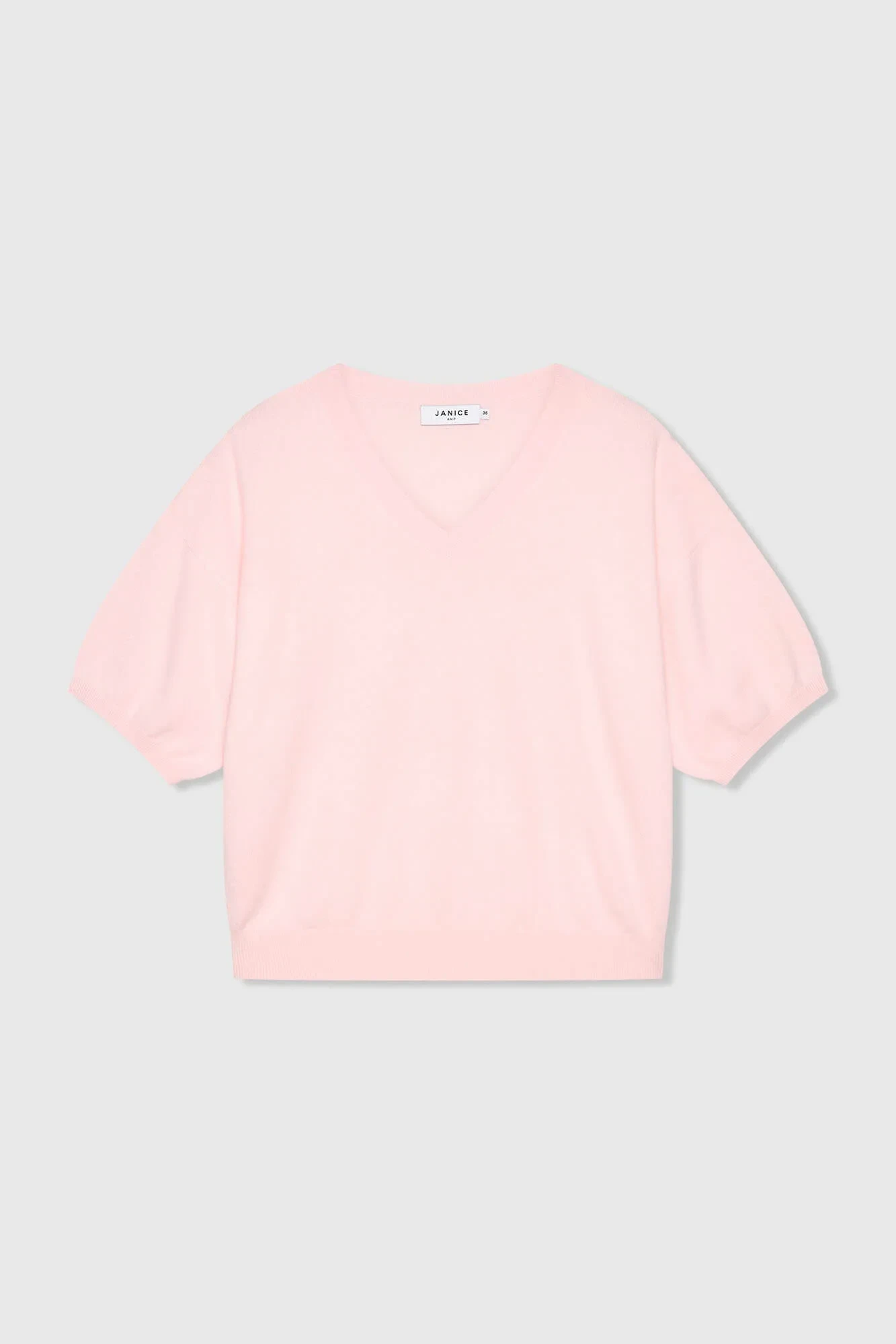 Women's Cashmere V-Neck Romeo Sweater in Pink