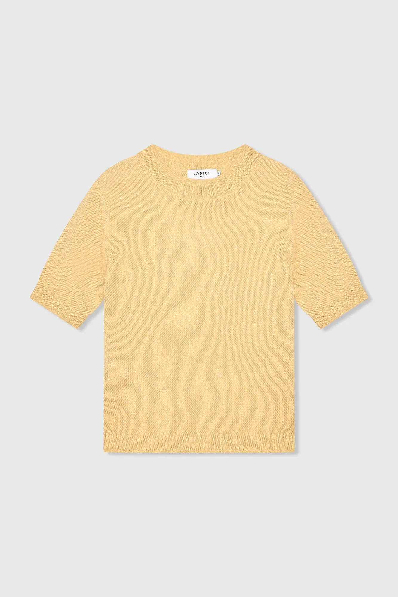 Cashmere Dames Truitje Korte Mouw Geel Eloi