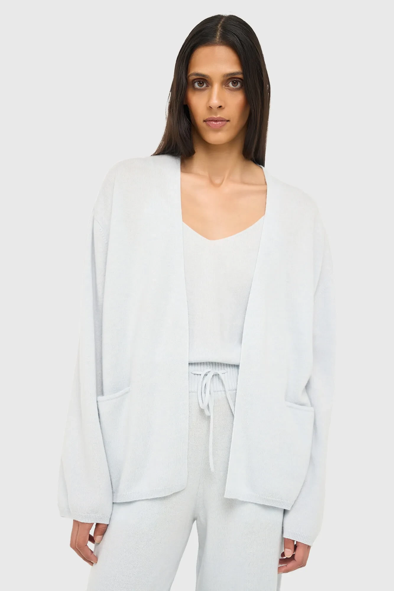 Kaschmir-Strickjacke für Damen, Blade Blau