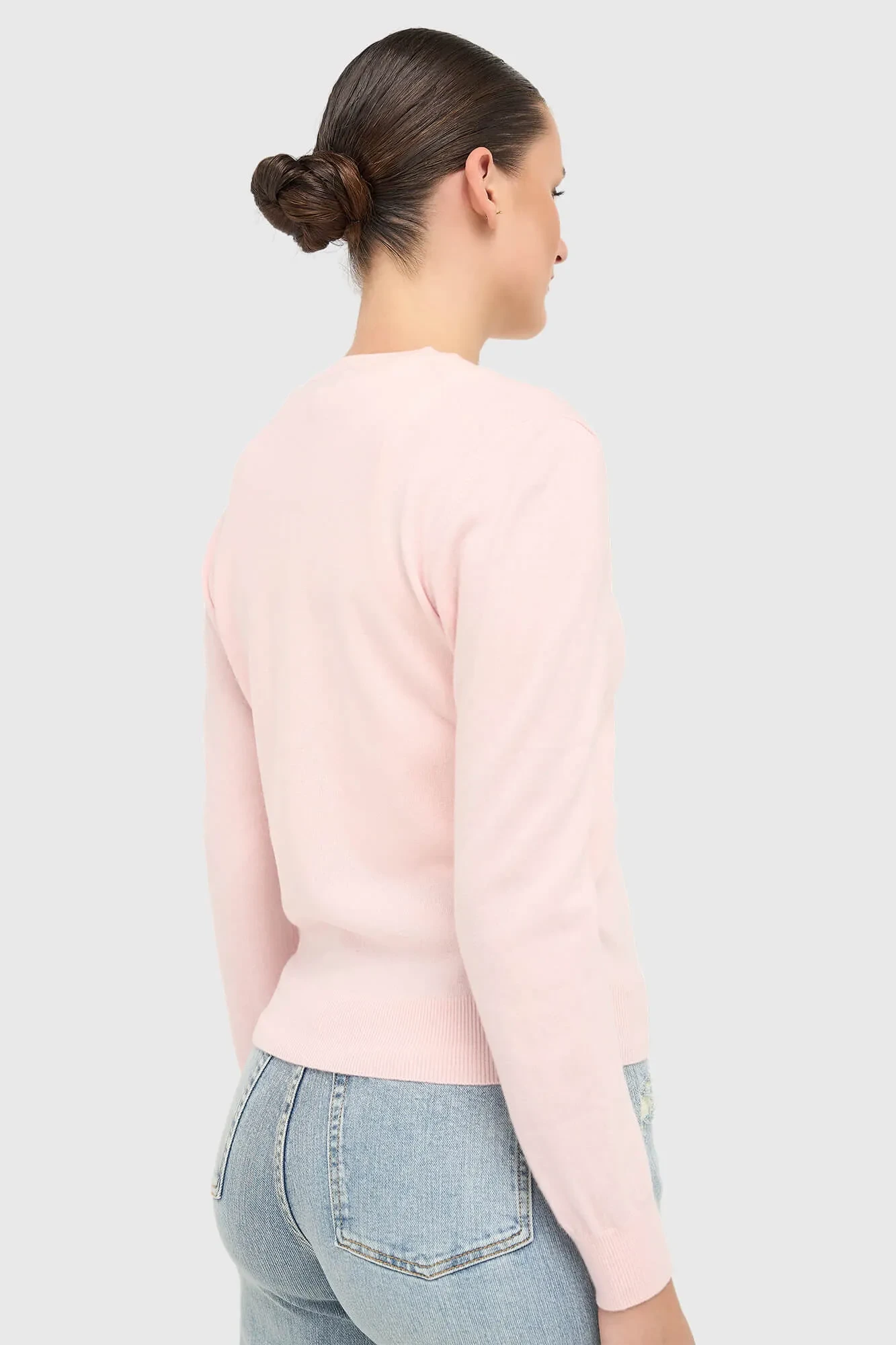 Kaschmir-Strickjacke für Damen, rosa, Lucas