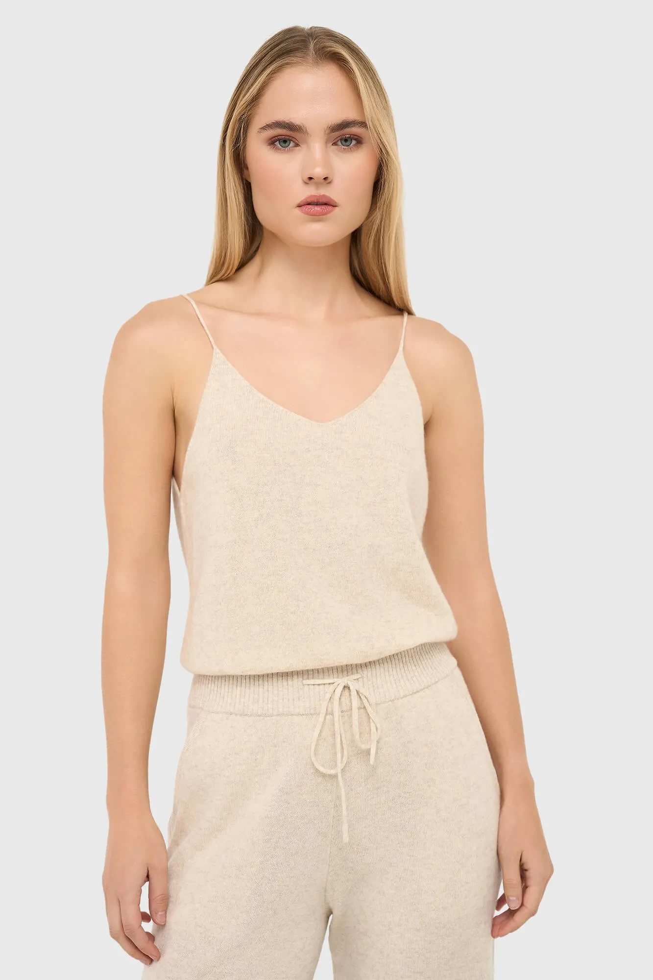Strick-Tanktop aus Kaschmir „Blane“ in Beige