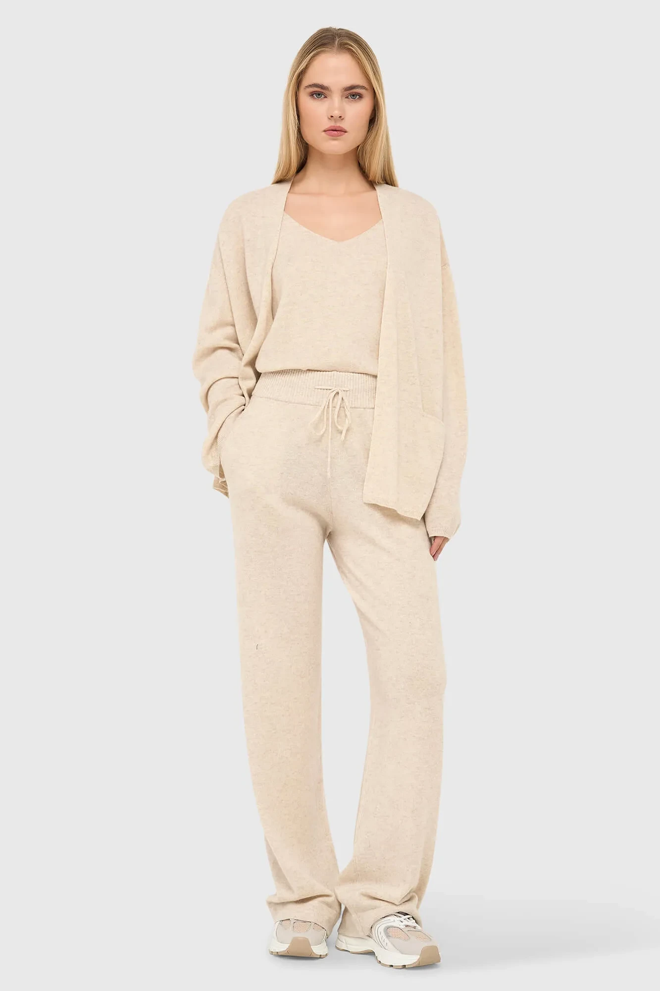 Strick-Tanktop aus Kaschmir „Blane“ in Beige