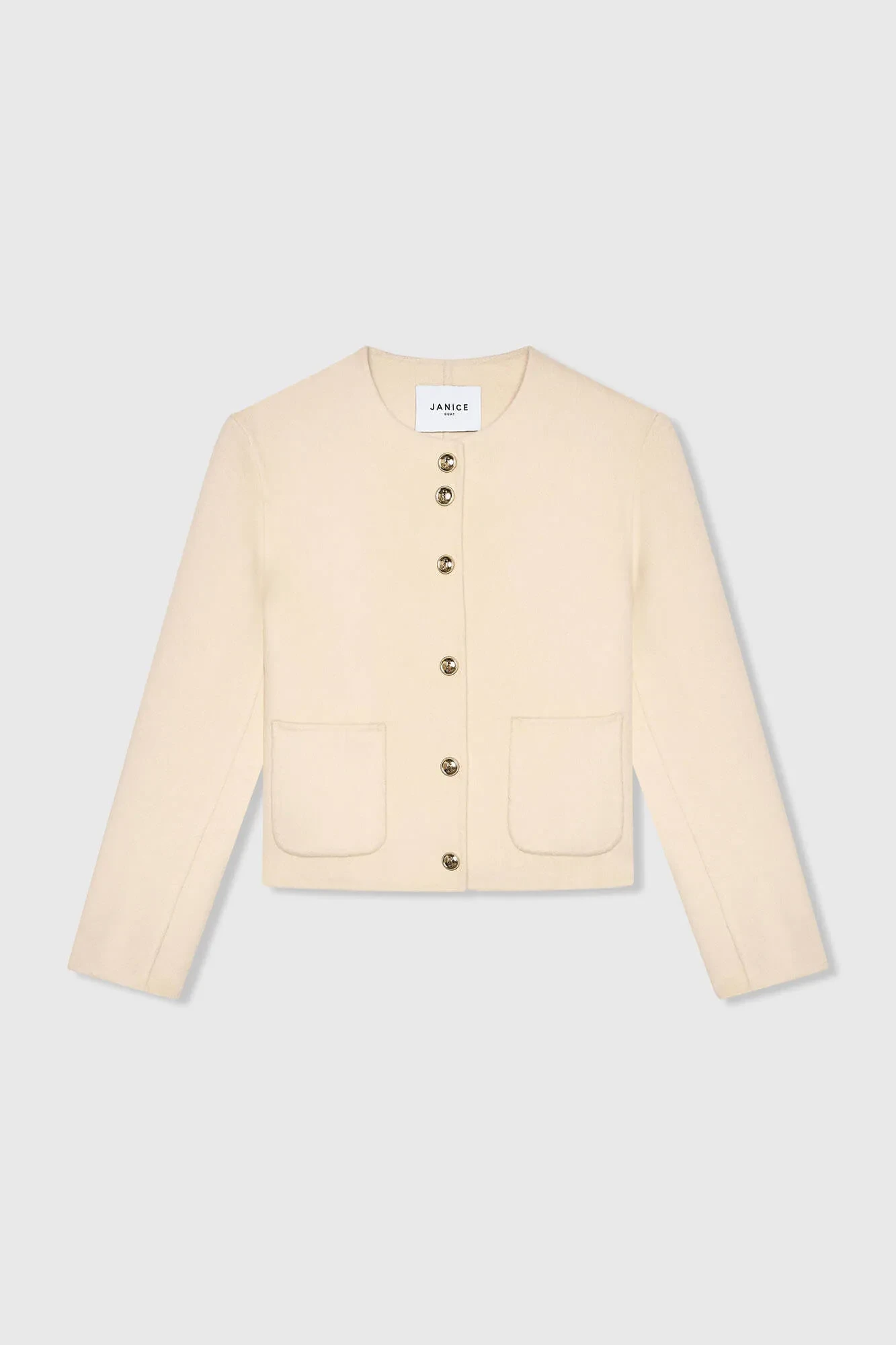 Women's Short Cashmere Coat, Vince Double-Faced, Beige
