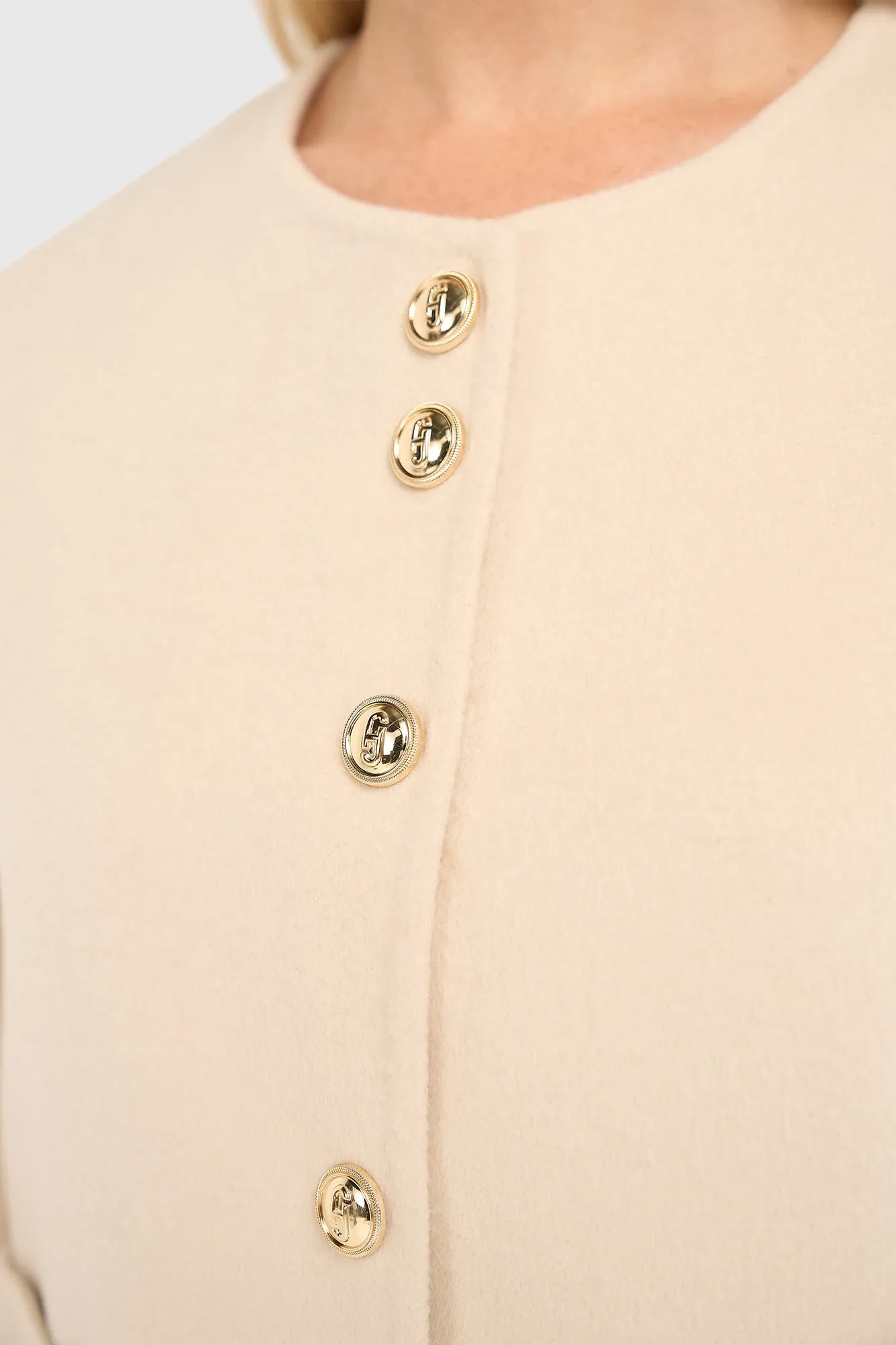 Women's Short Cashmere Coat, Vince Double-Faced, Beige