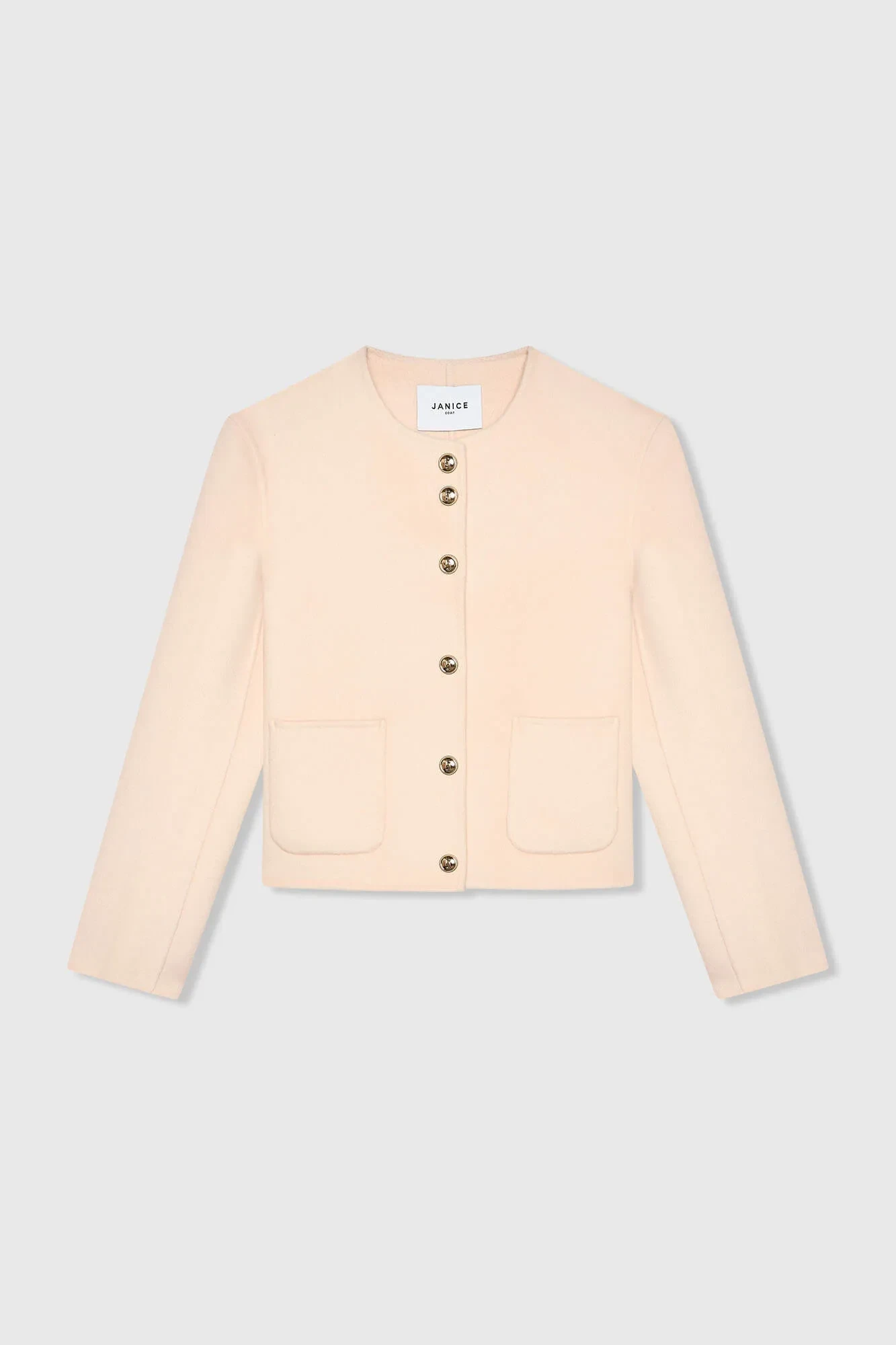 Women's Short Double-Faced Cashmere Coat by Vince in Peach