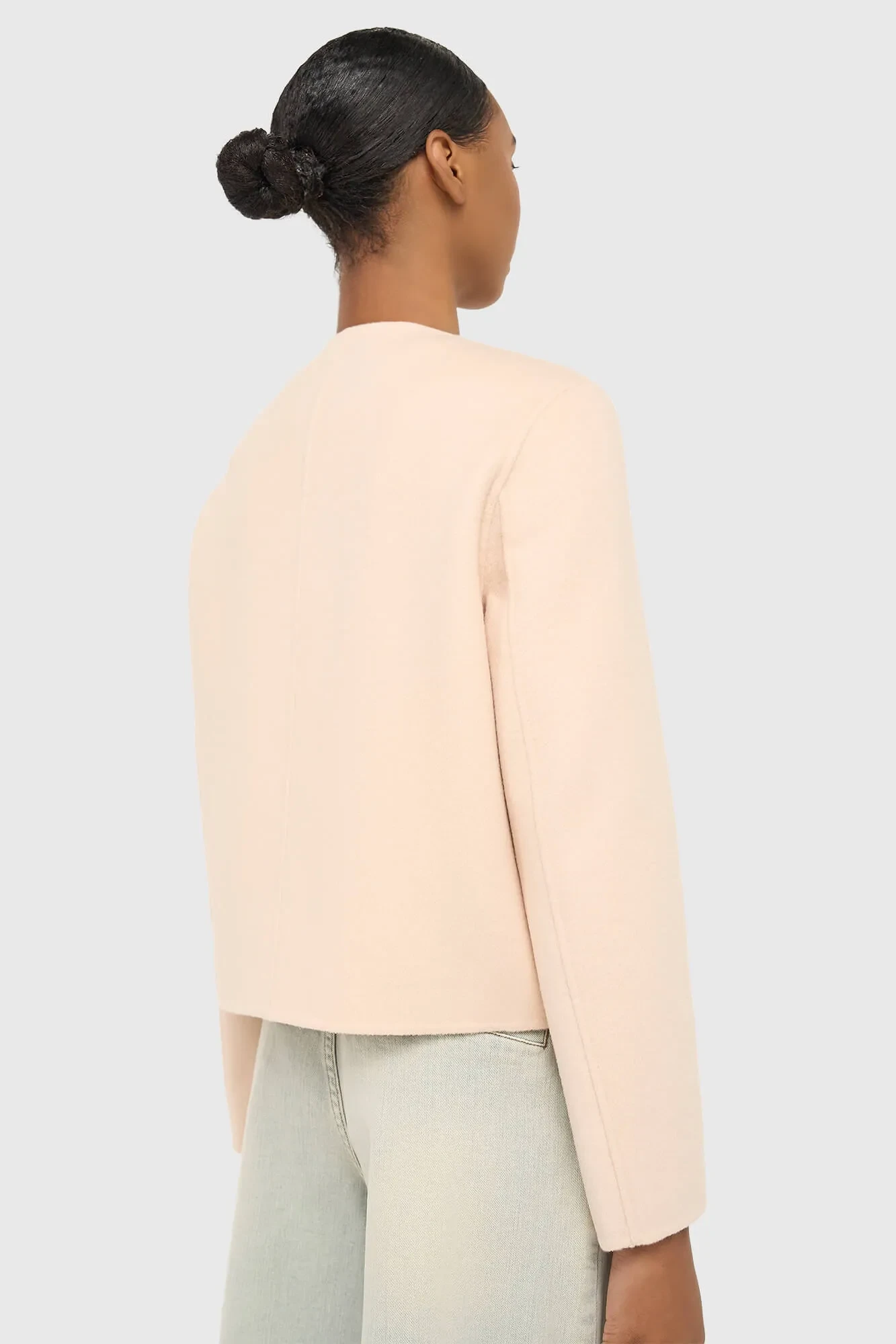 Women's Short Double-Faced Cashmere Coat by Vince in Peach