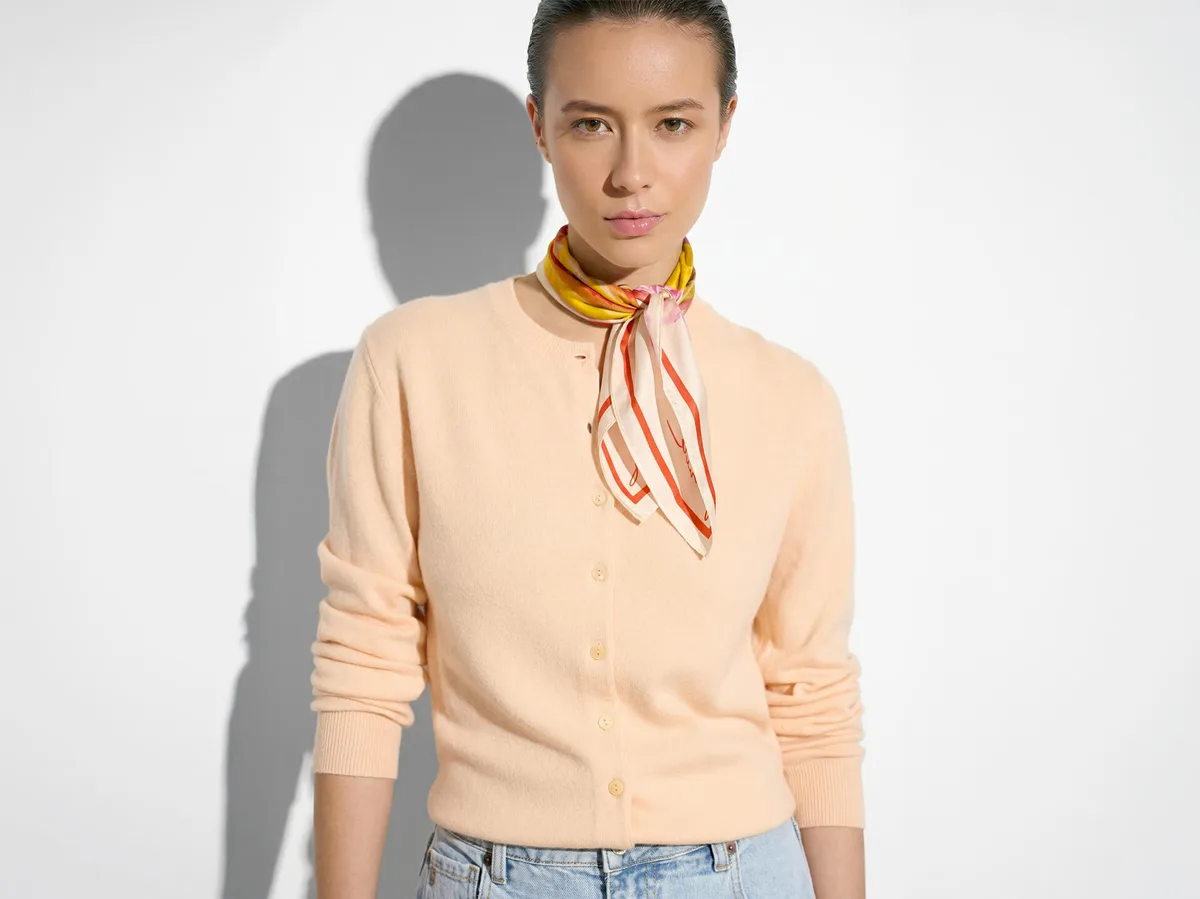 JANICE Cashmere Cardigan Peach