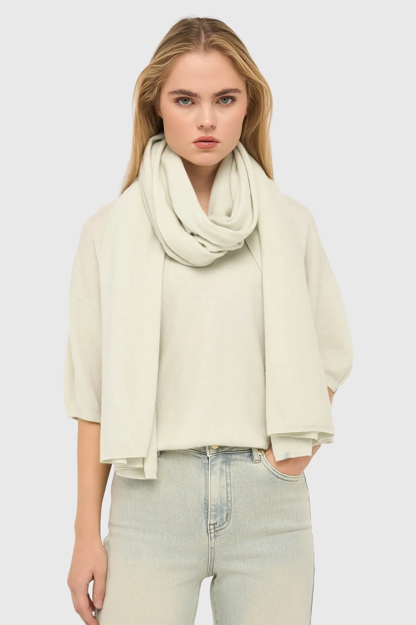 Women's Cashmere Scarf Santos Green