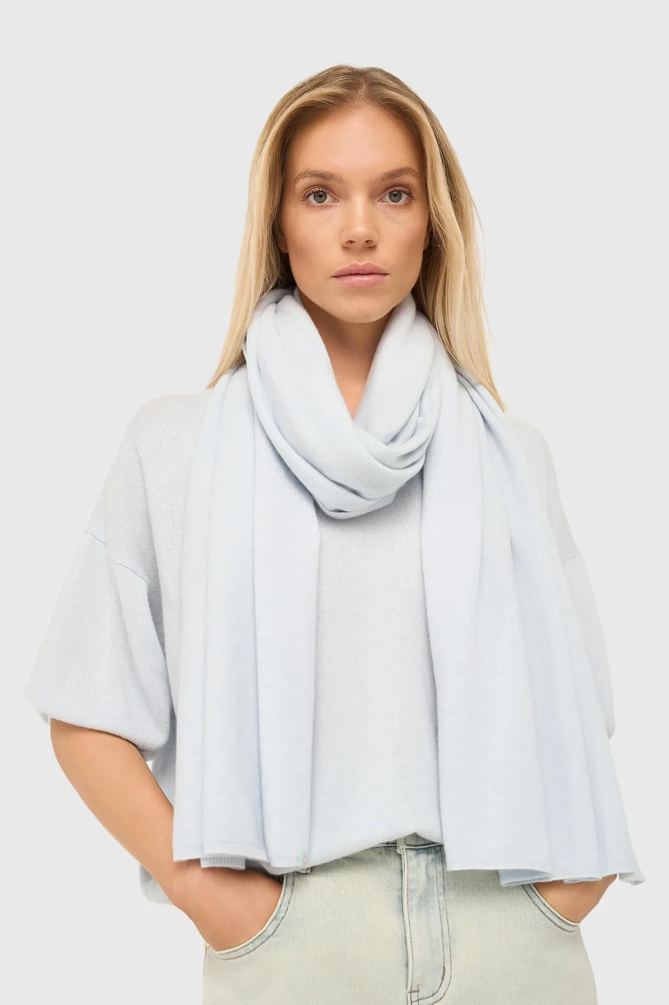 Women's Cashmere Scarf Santos Light Blue