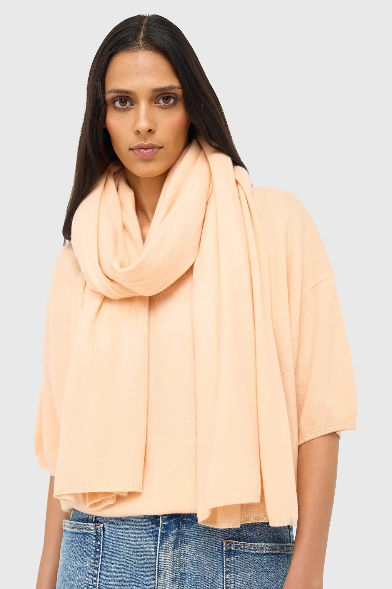 Women's Cashmere Scarf Santos Peach