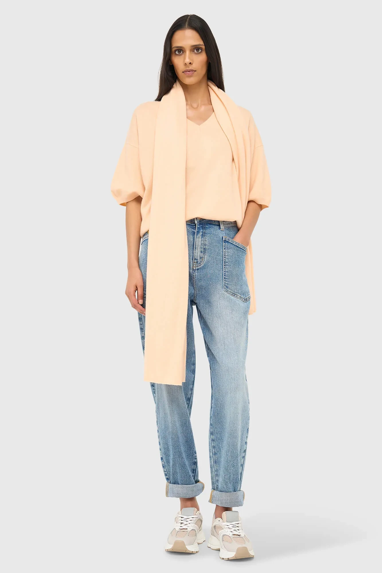 Women's Cashmere Scarf Santos Peach