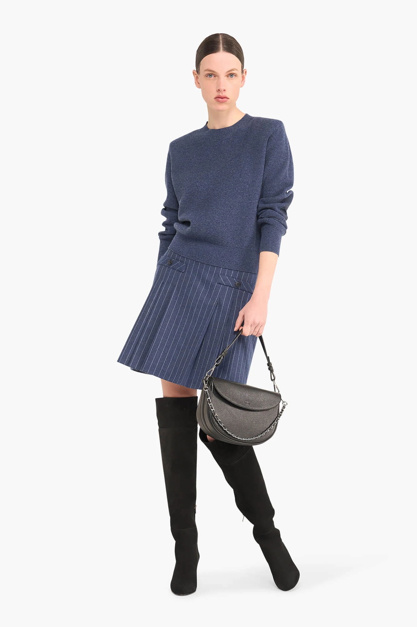 Women's Cashmere Sweater, Barron Blue