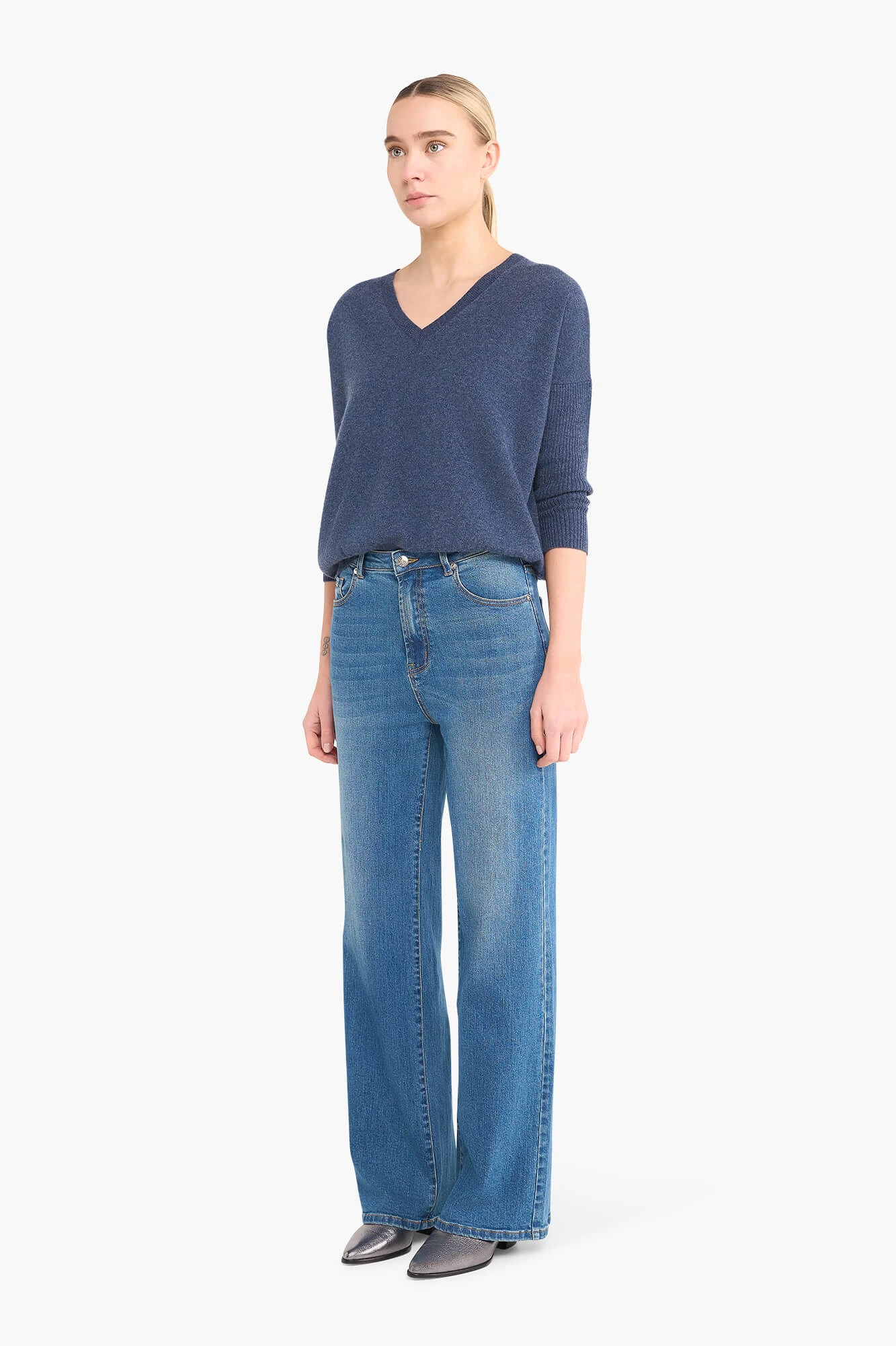 Cashmere Trui Dames Dash Blauw