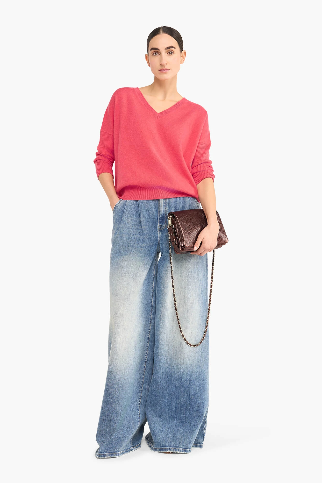 Cashmere Trui Dames Dash Coraal