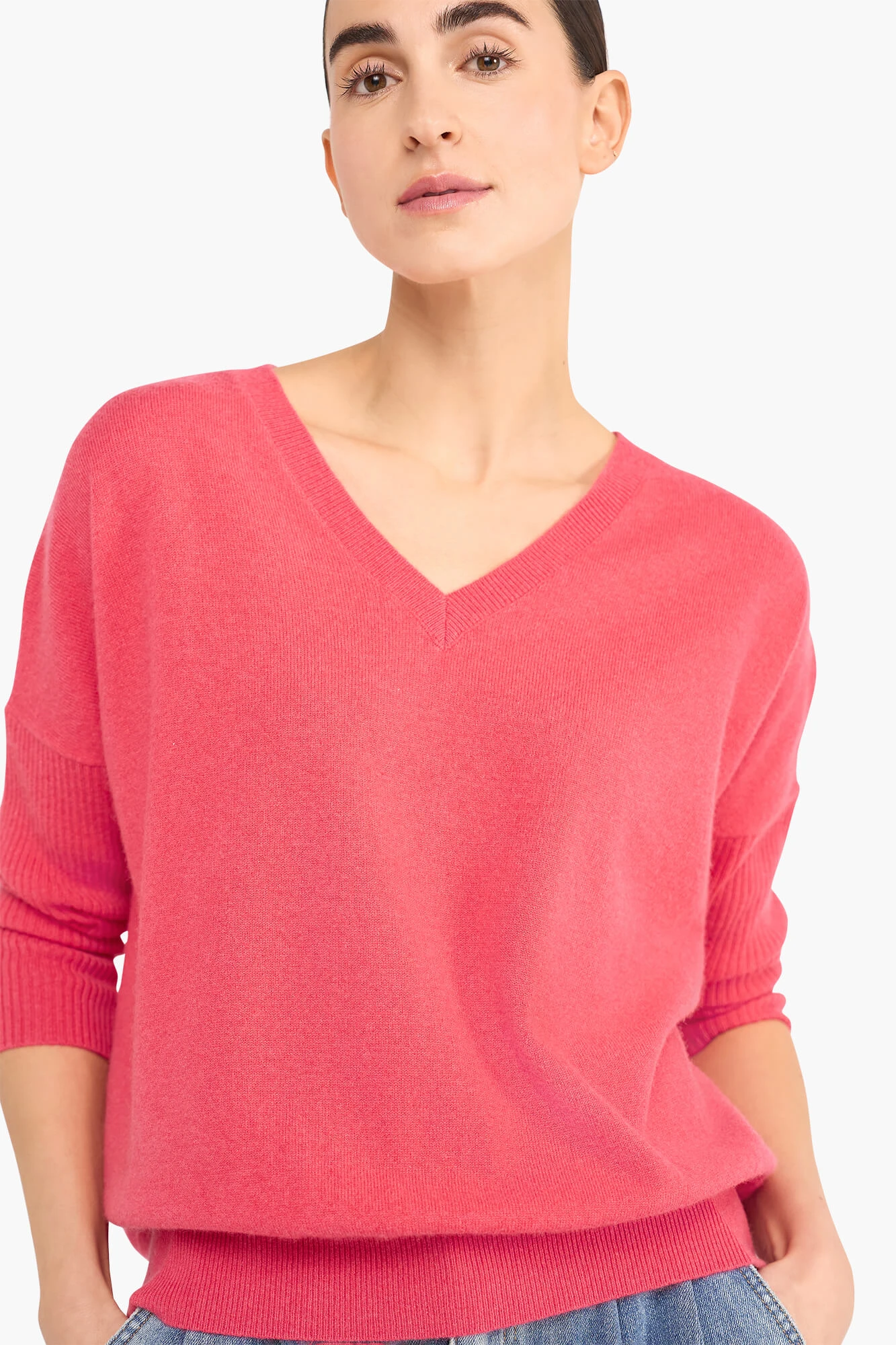 Cashmere Trui Dames Dash Coraal