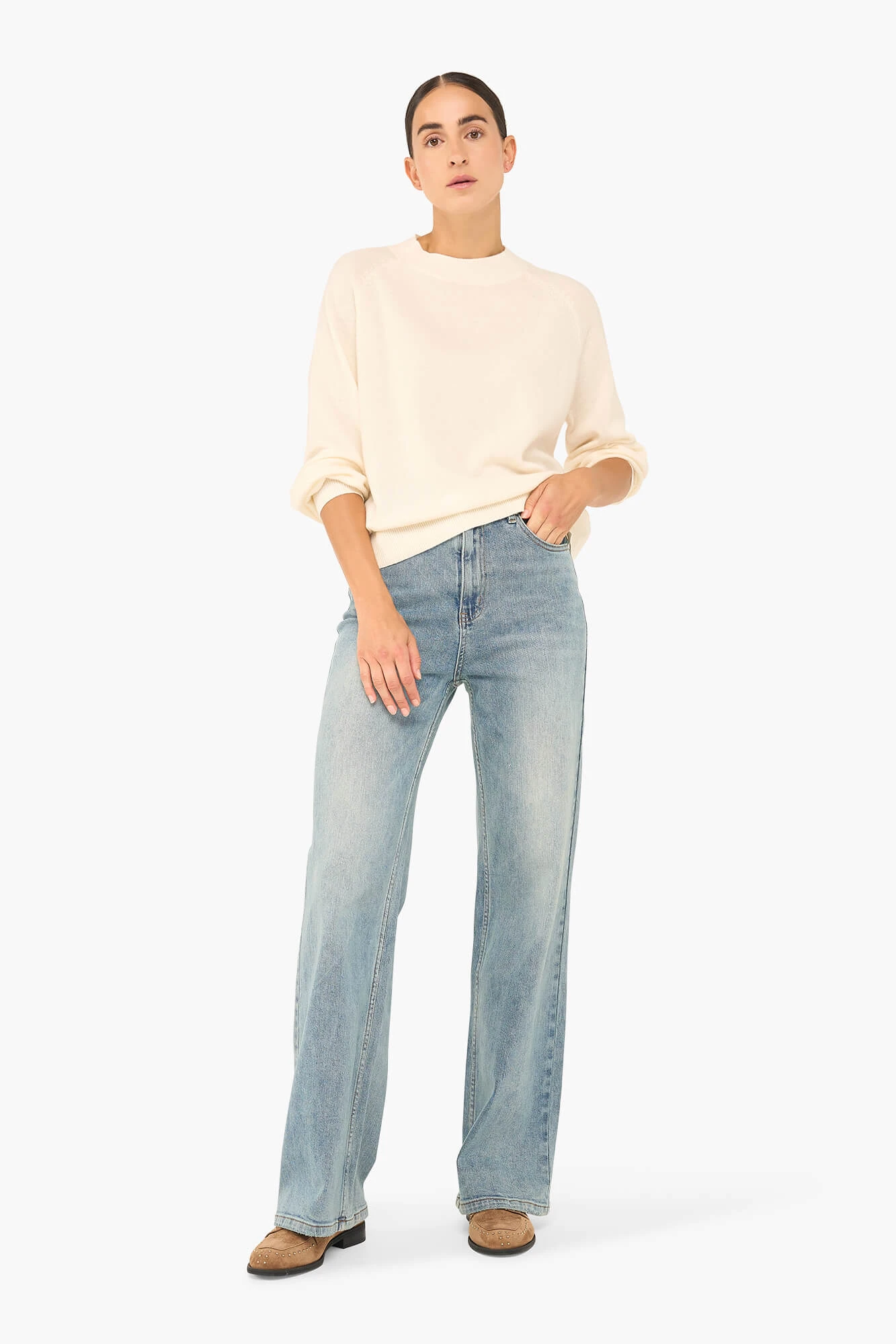 Cashmere Trui Dames Harvey Off White