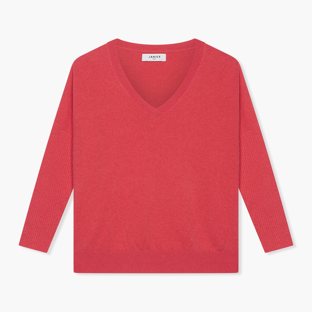 Cashmere Trui Dames Dash Coraal