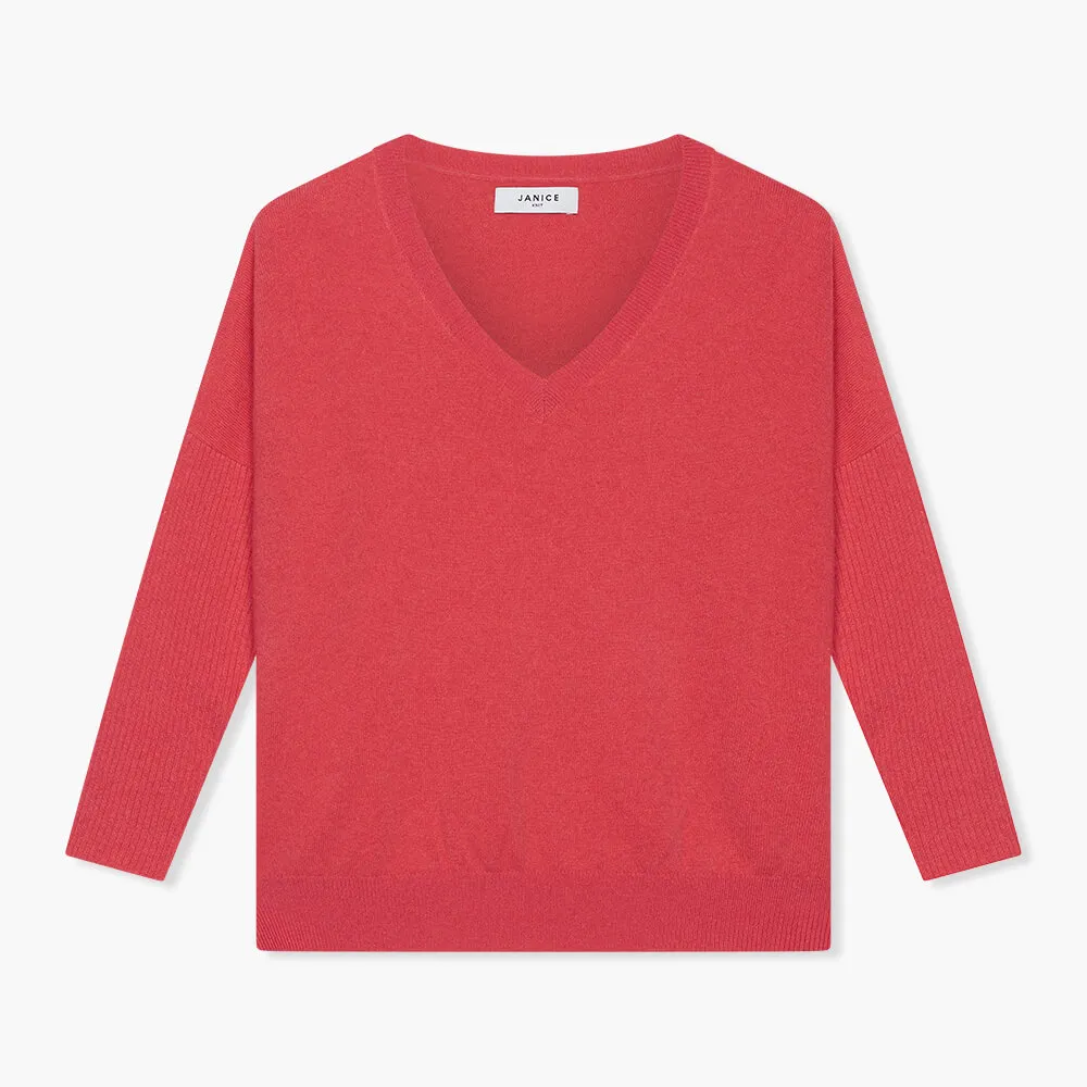 Cashmere Trui Dames Dash Coraal