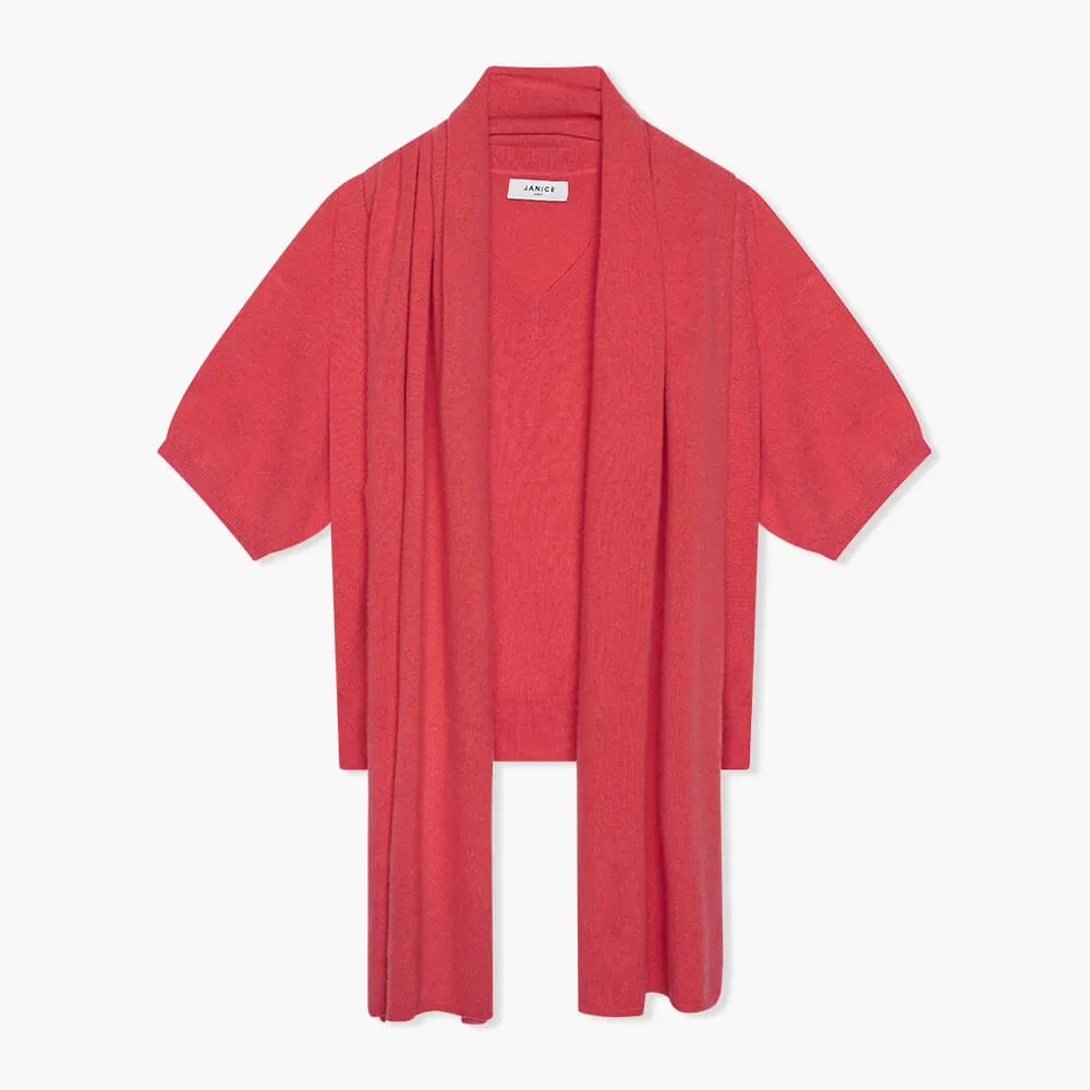 Cashmere Sjaal Dames Santos Coraal