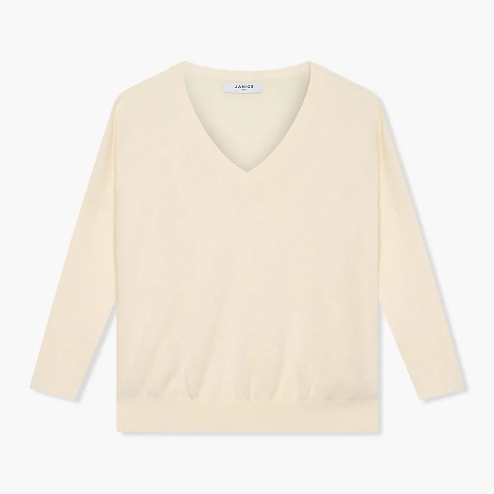 Cashmere Trui Dames Dash Off White