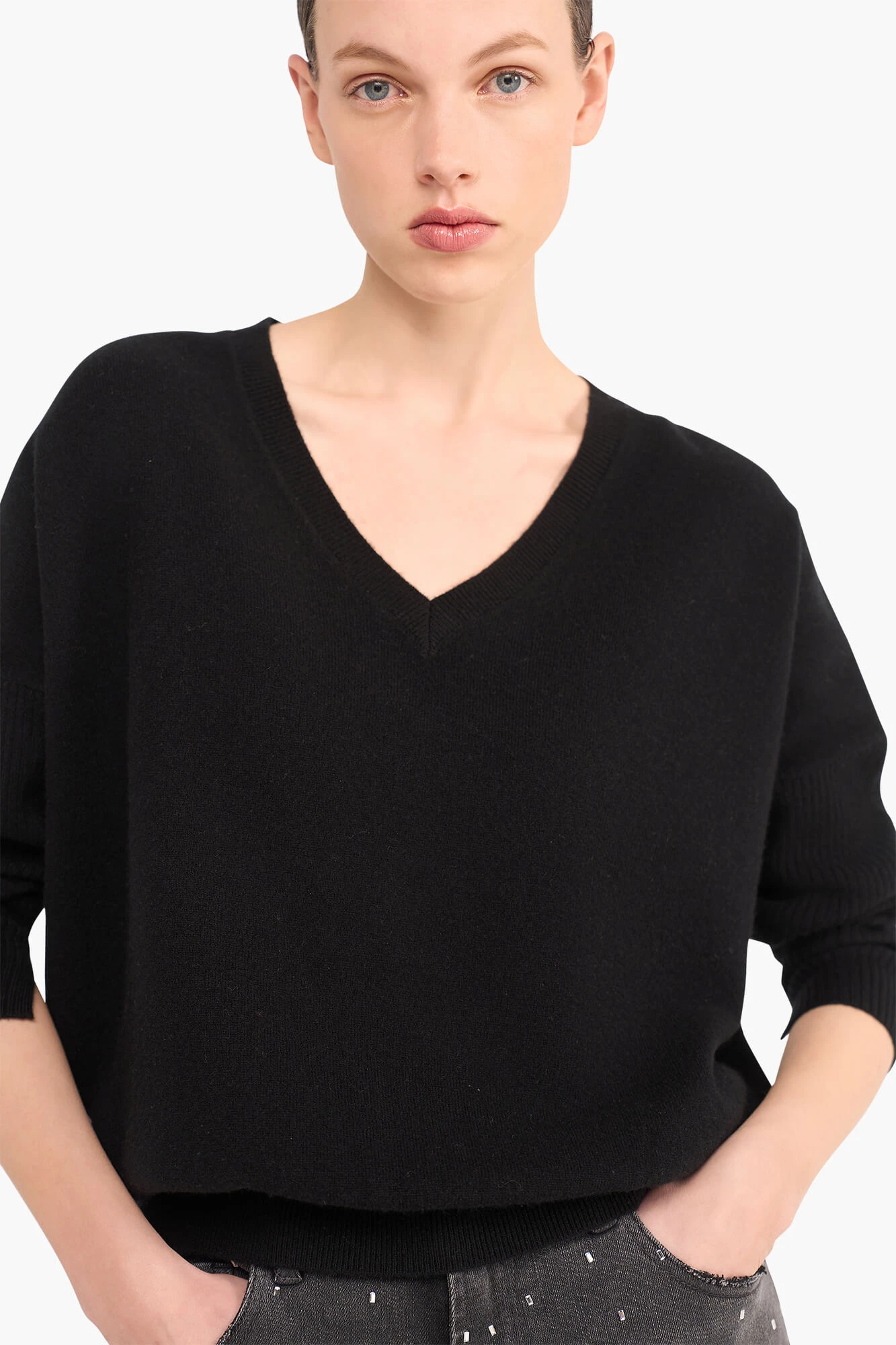 Cashmere Trui Dames Dash Zwart