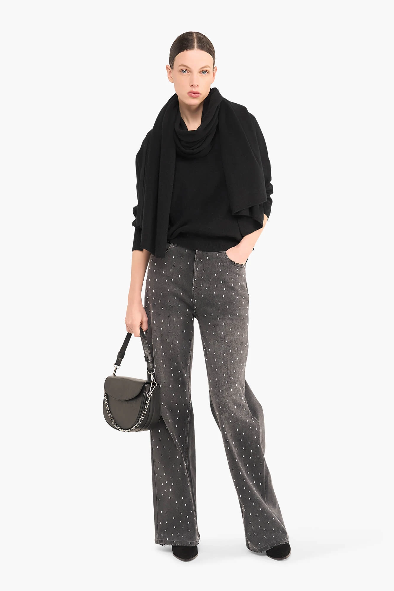 Cashmere Trui Dames Dash Zwart