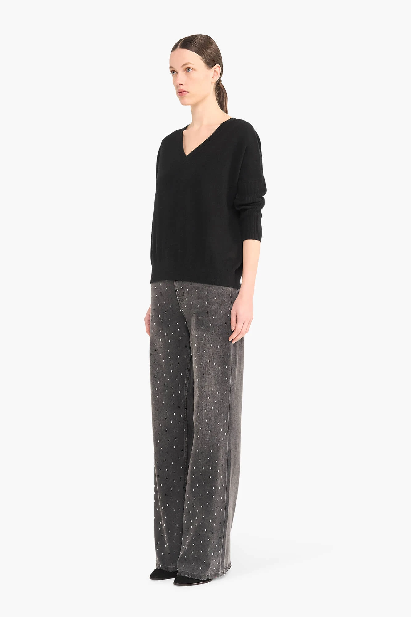 Cashmere Trui Dames Dash Zwart
