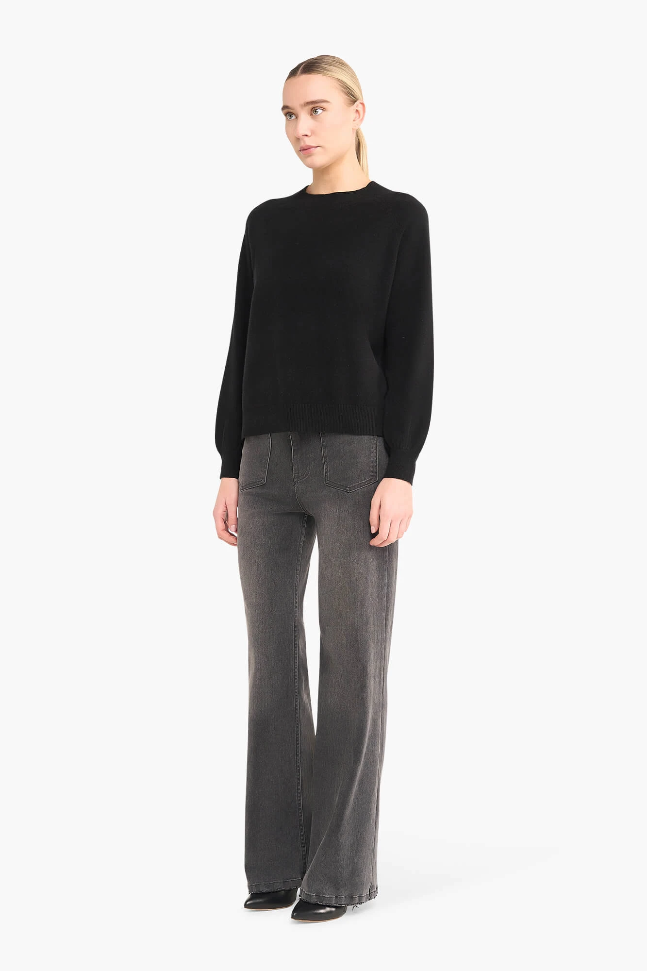 Cashmere Trui Dames Harvey Zwart