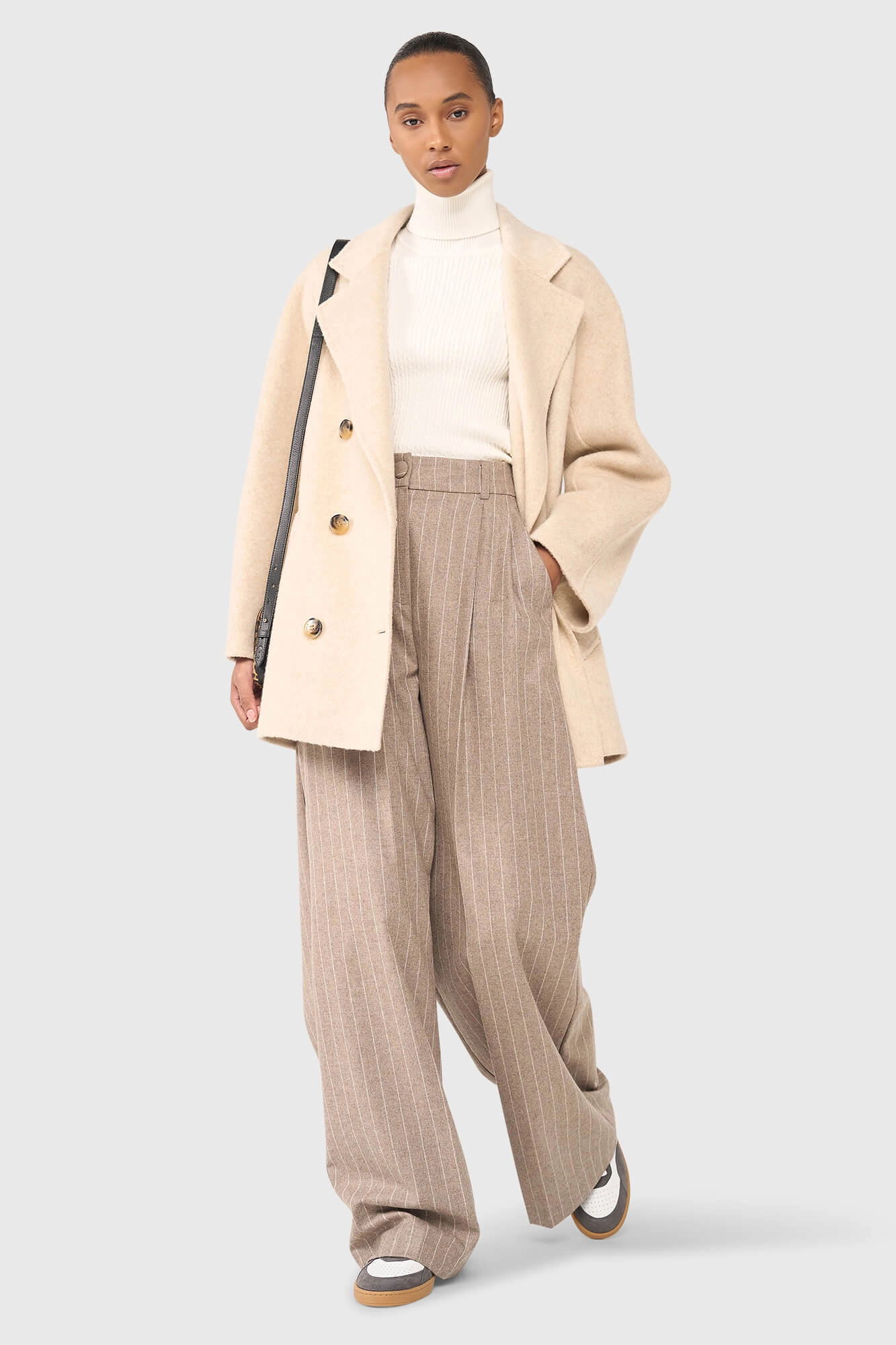 Caban Jas Yak Wol beige | Shop je wollen jacks bij JANICE