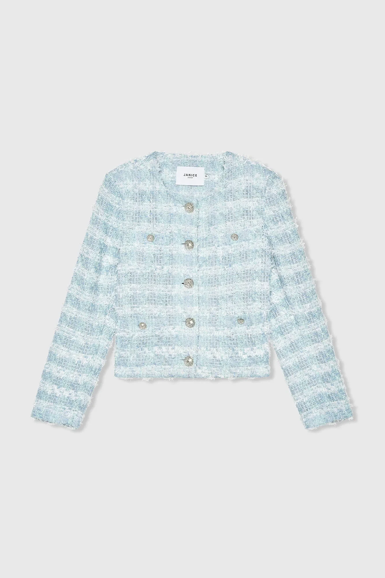 Dames Blazer Jasje Tweed Laurent Blauw
