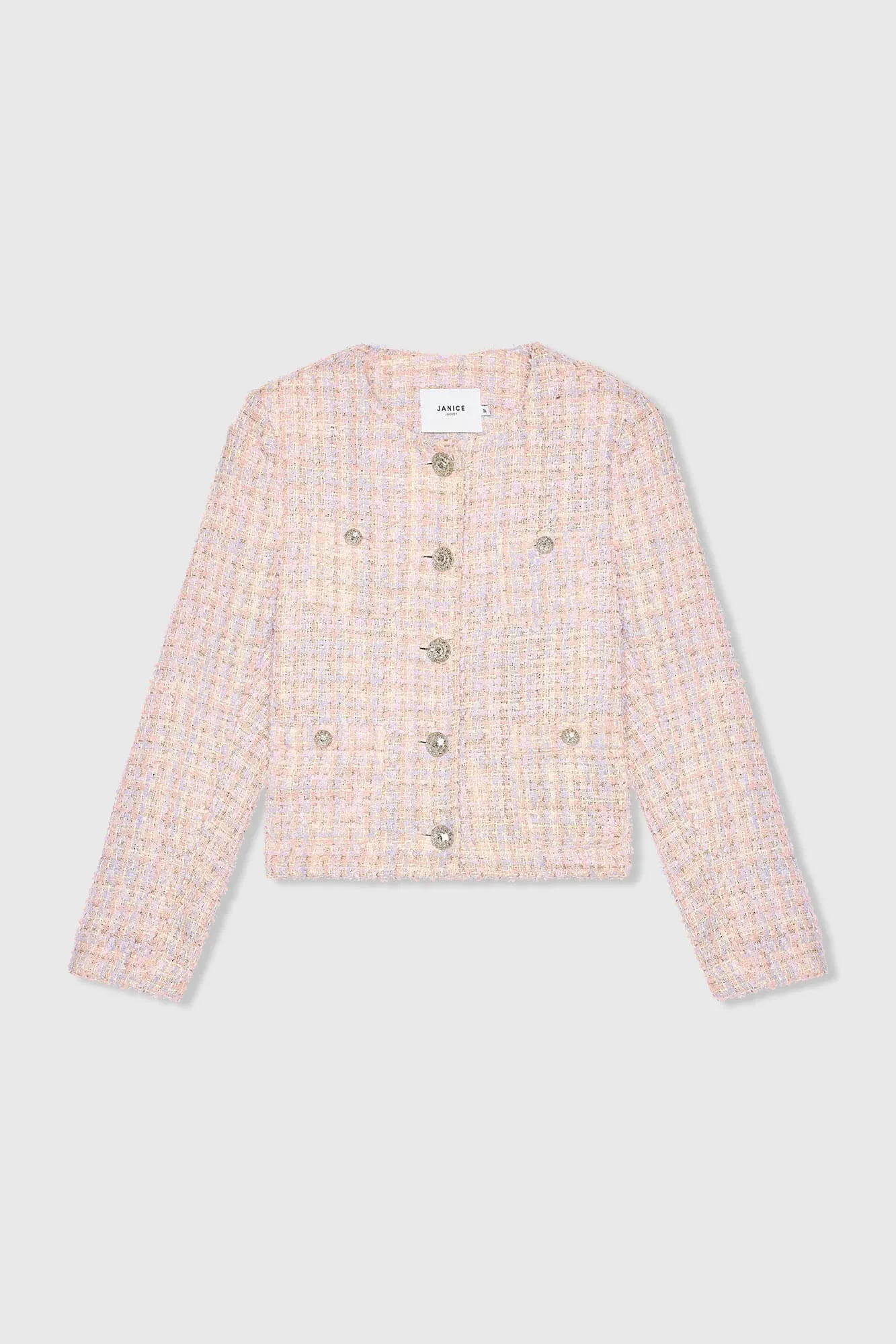 Dames Blazer Jasje Tweed Laurent Lila