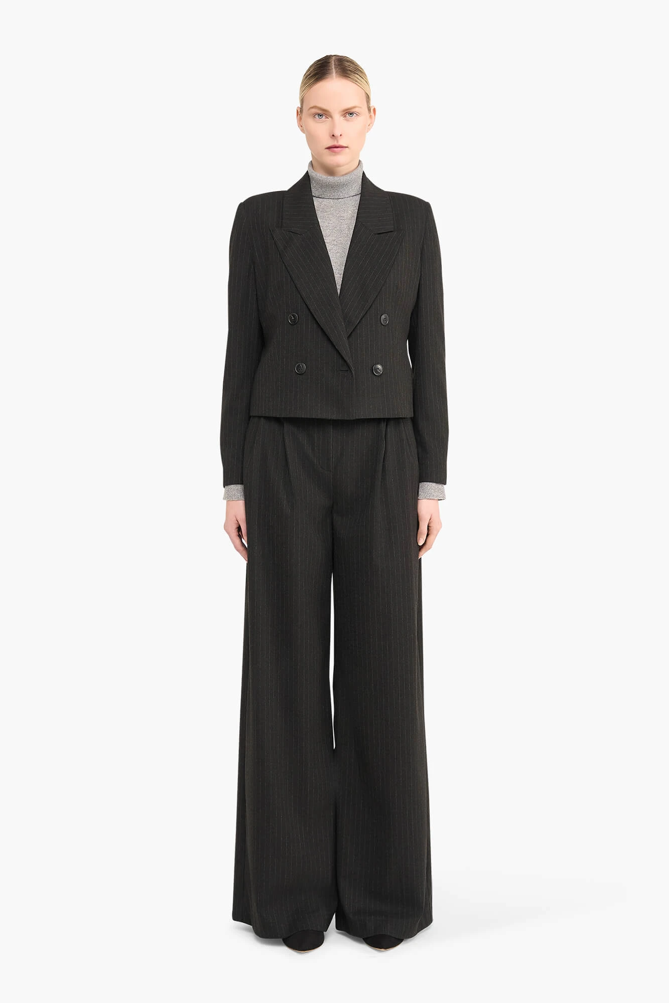 Blazer Dames Kort Stan Zwart Streep