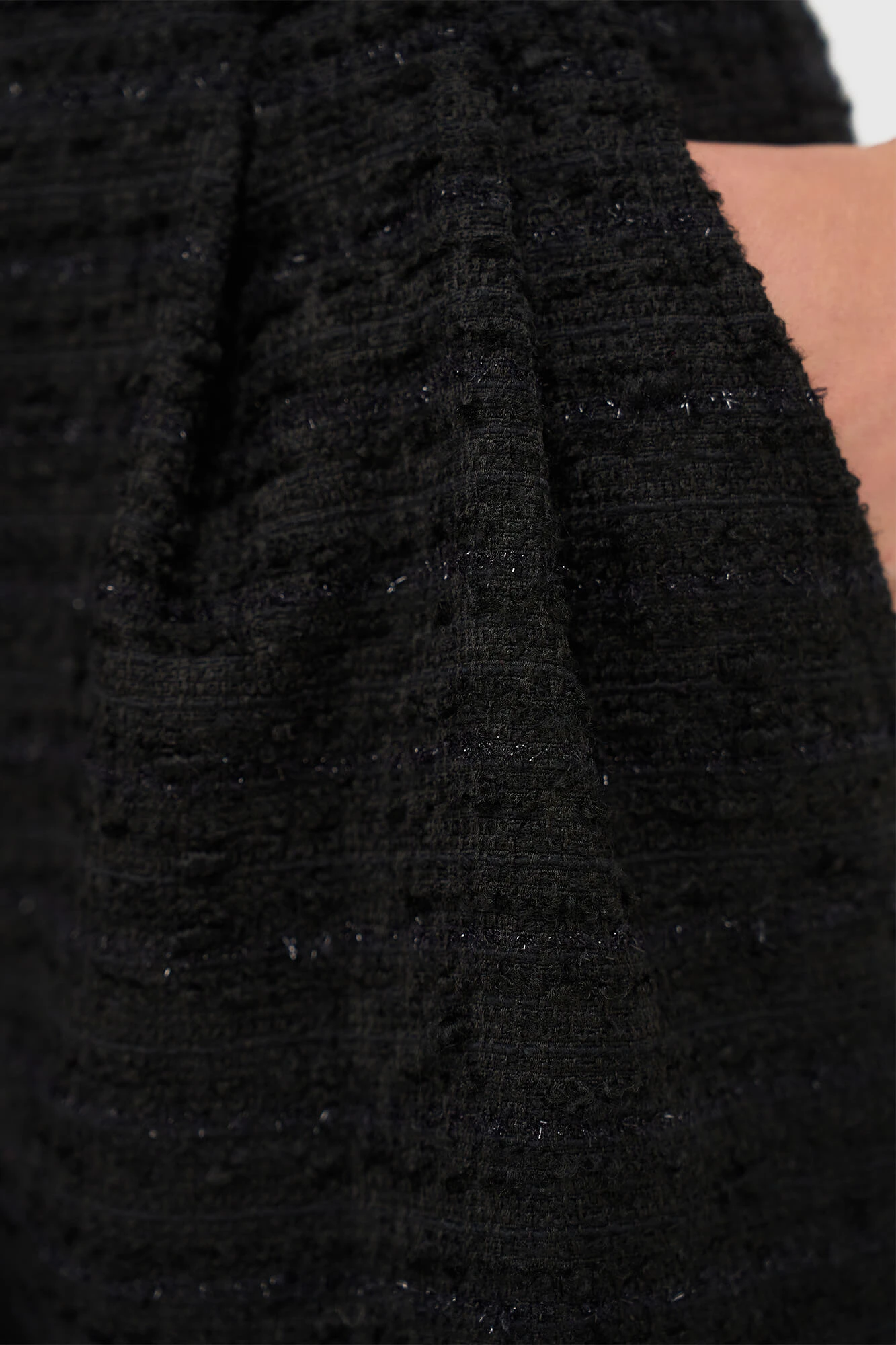 Schwarze Damenhose aus Tweed mit Lurex