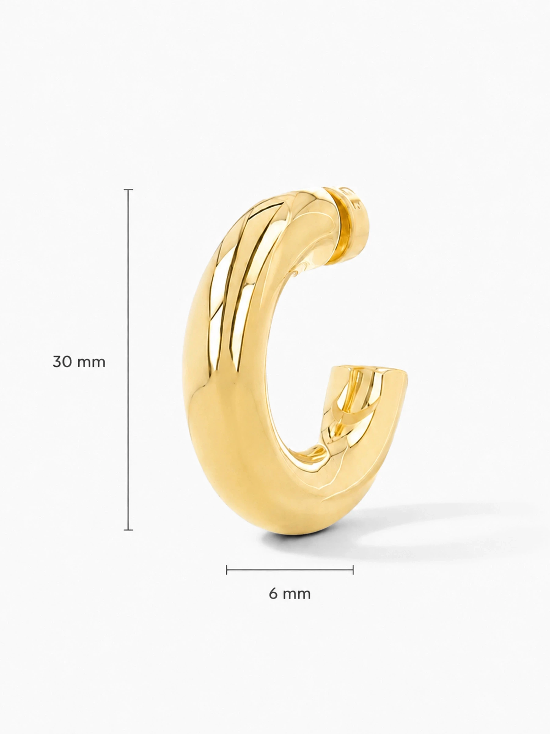 Gouden Oorbellen Creolen Creolen Hoops Chandler Large