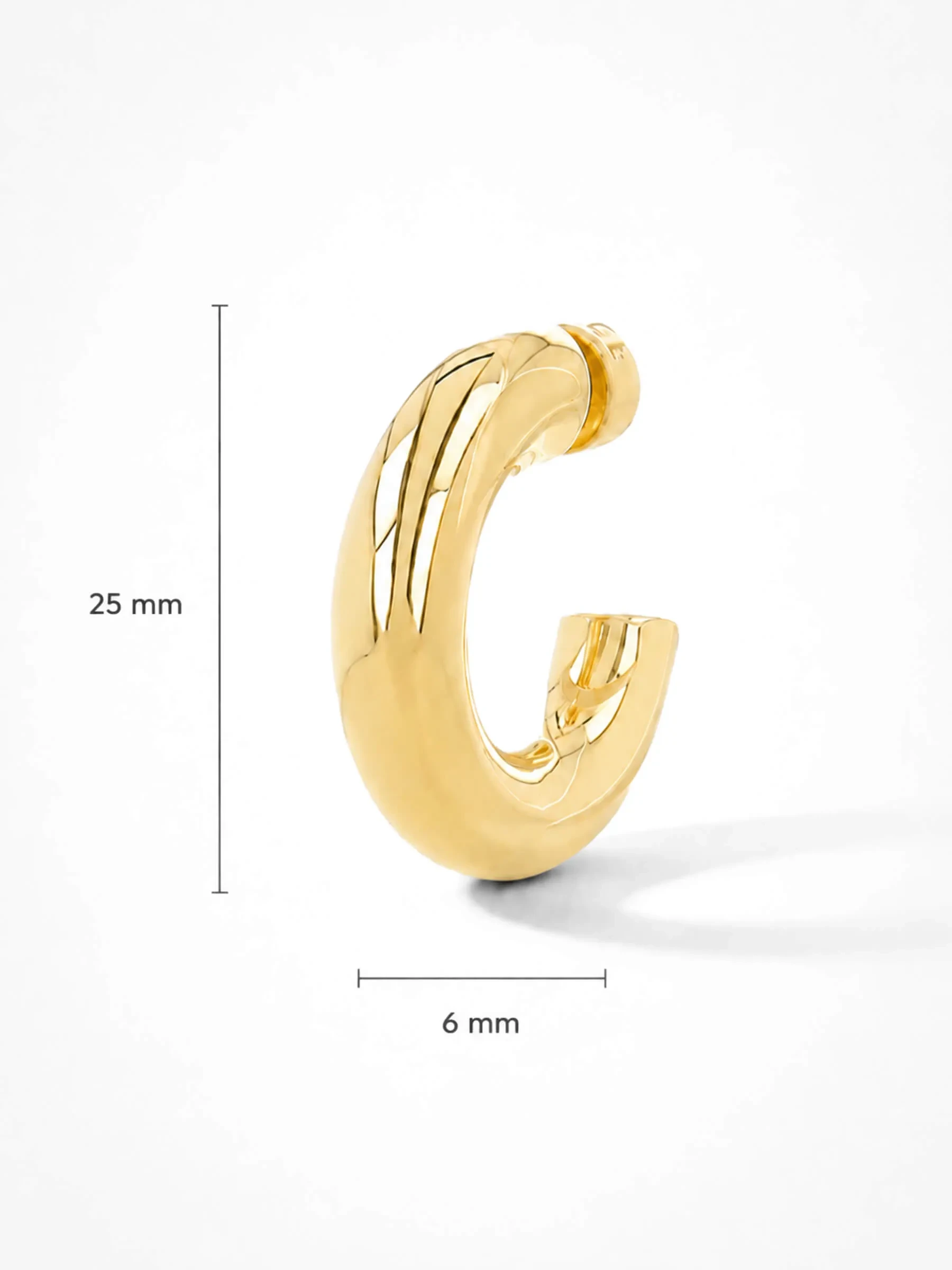 Gouden Oorbellen Creolen Creolen Hoops Chandler Medium