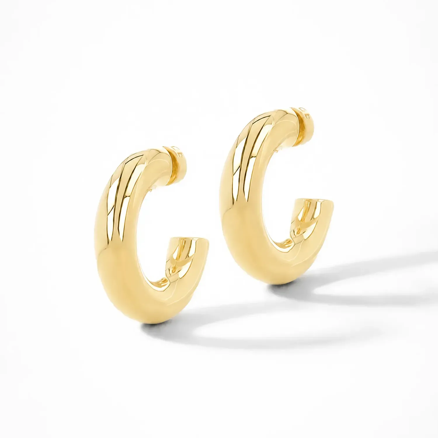 Gouden Oorbellen Creolen Creolen Hoops Chandler Medium