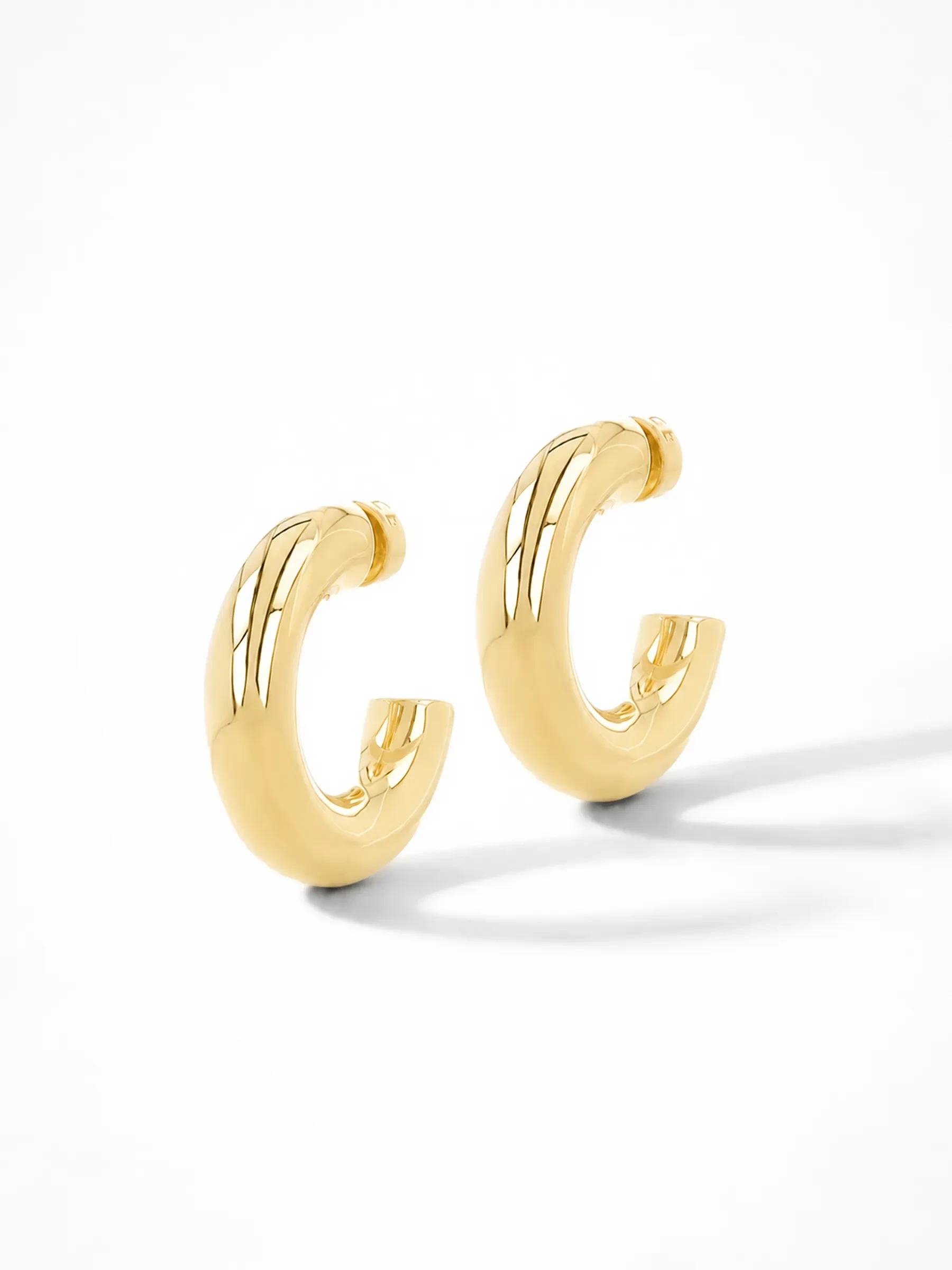 Gouden Oorbellen Creolen Creolen Hoops Chandler Medium