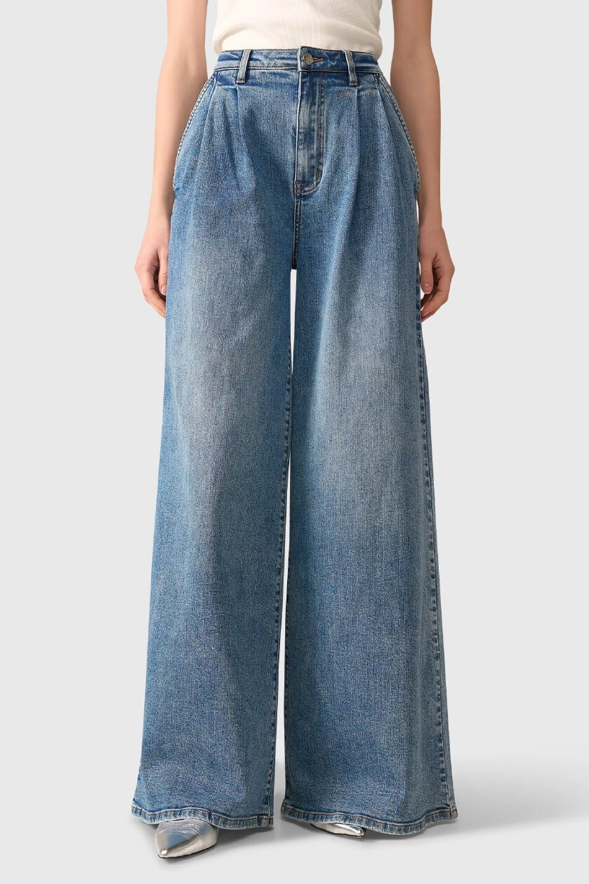 De ultra wide leg jeans janice