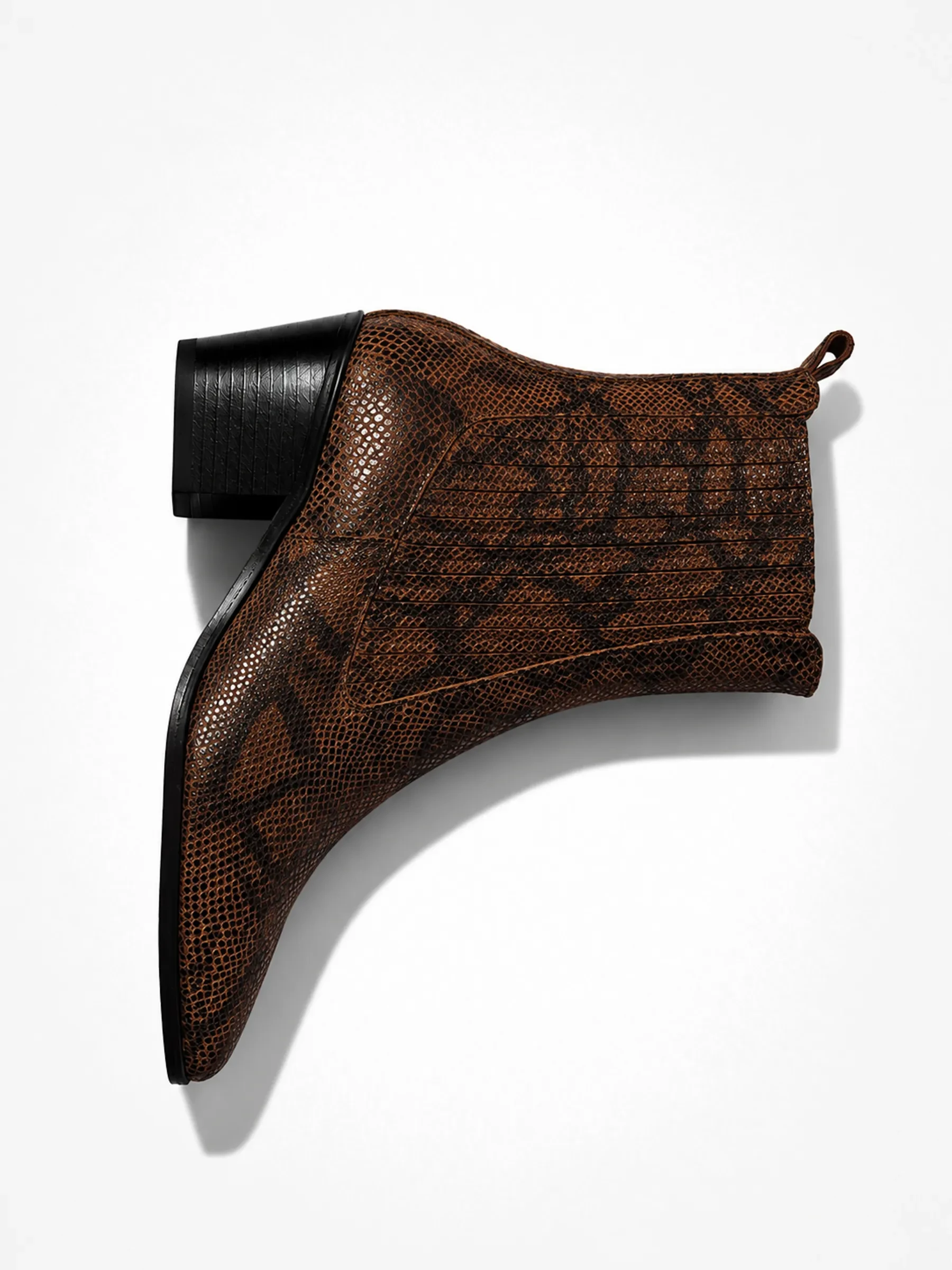 Enkellaars Western Dames Suede Colt Slangenprint
