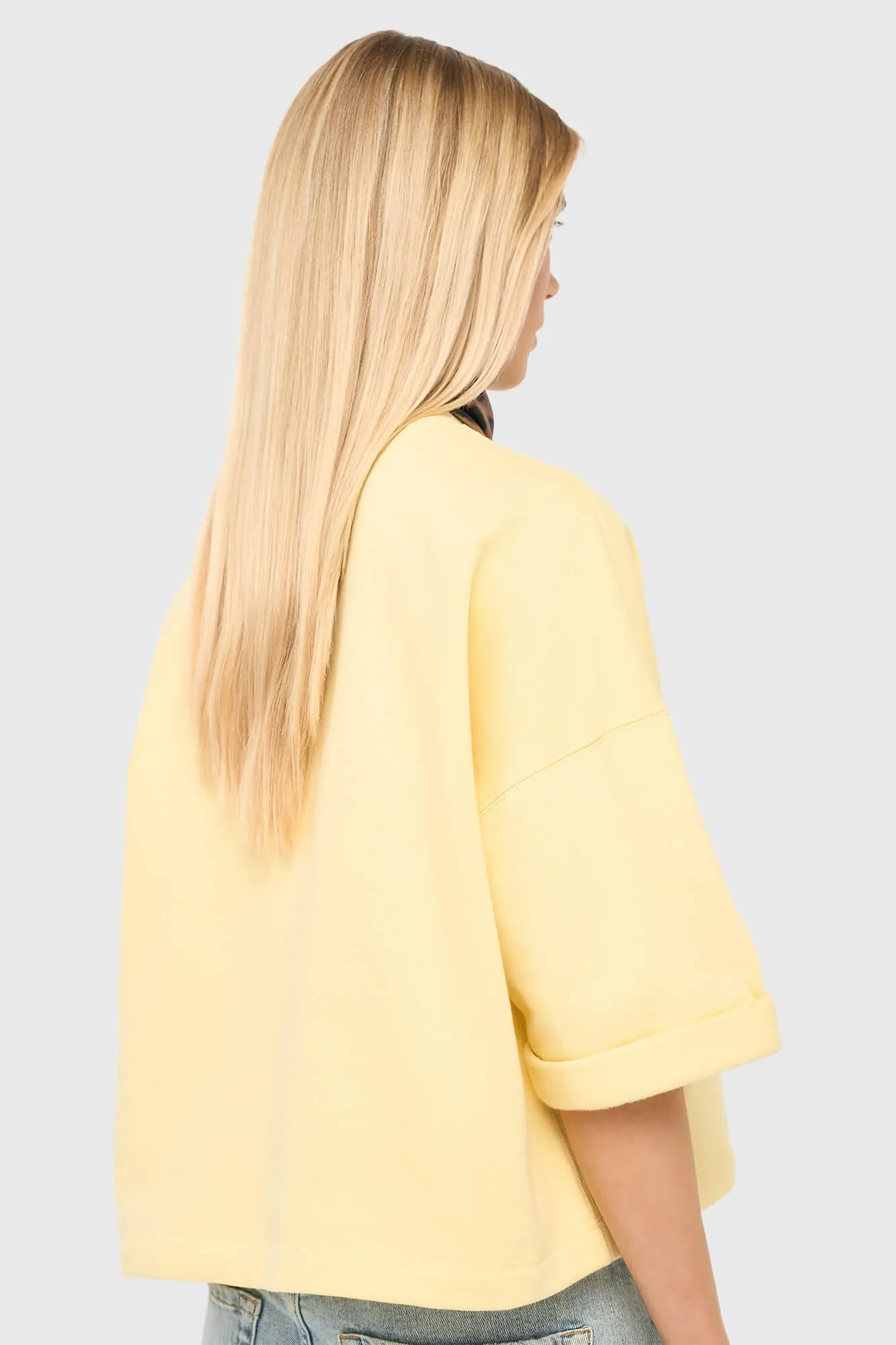 Yellow Women's Cotton Sweater Aiden